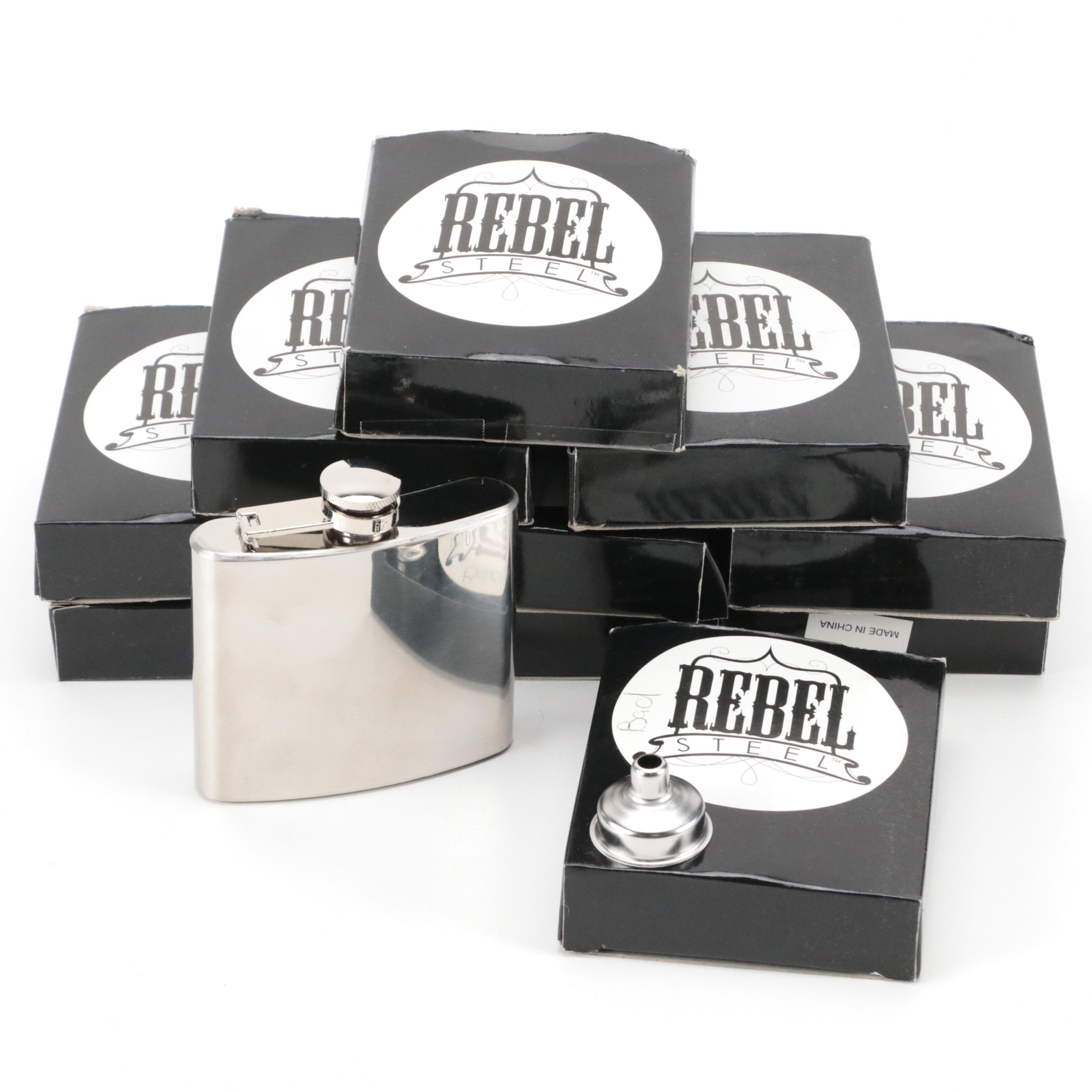 Rebel Steel Polished Stainless Steel Flasks and Funnels