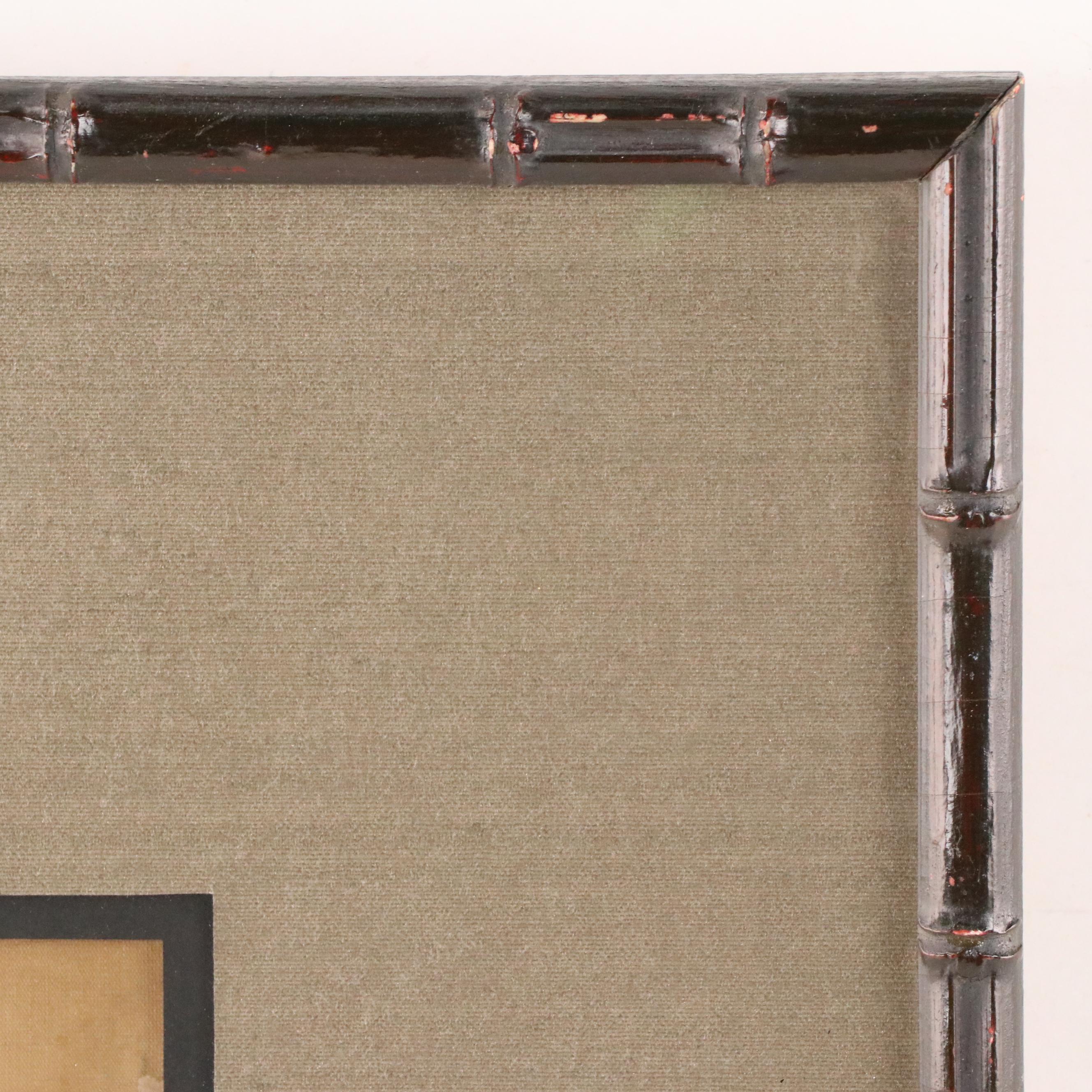 Chinese Qing Dynasty Folk Painting of Two Wise Men