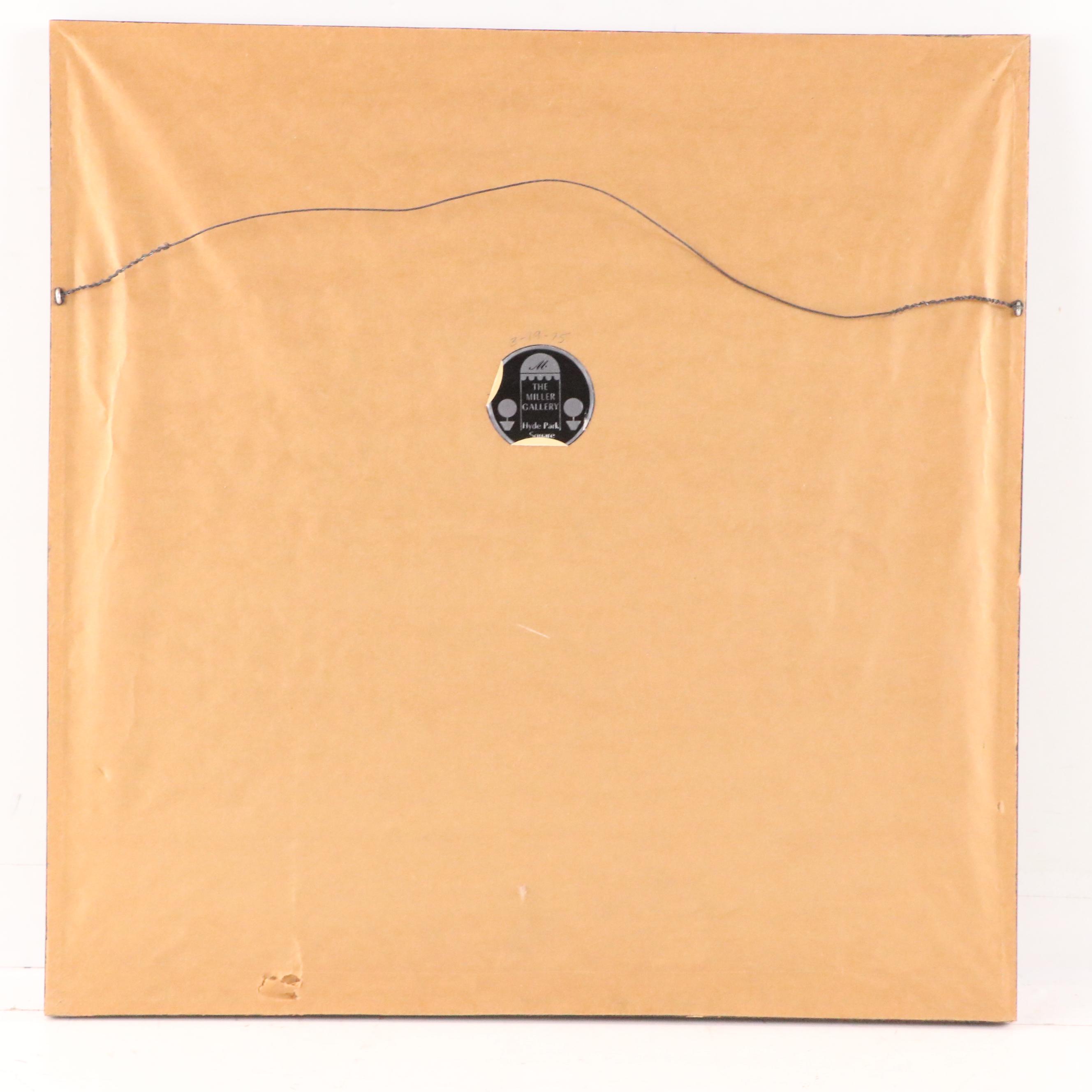 Chinese Qing Dynasty Folk Painting of Two Wise Men