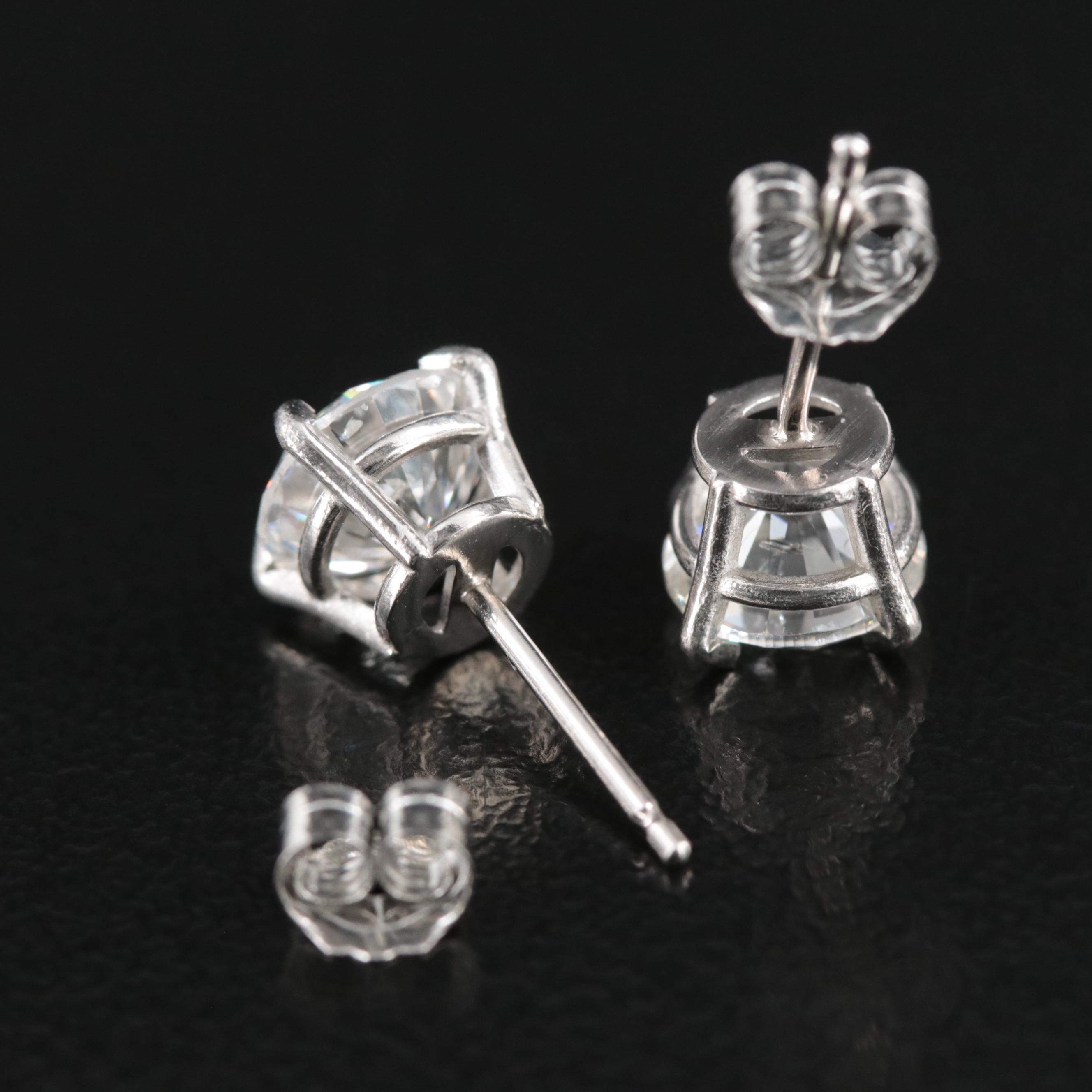 Platinum 2.25 CTW Diamond Stud Earrings with GIA eReports