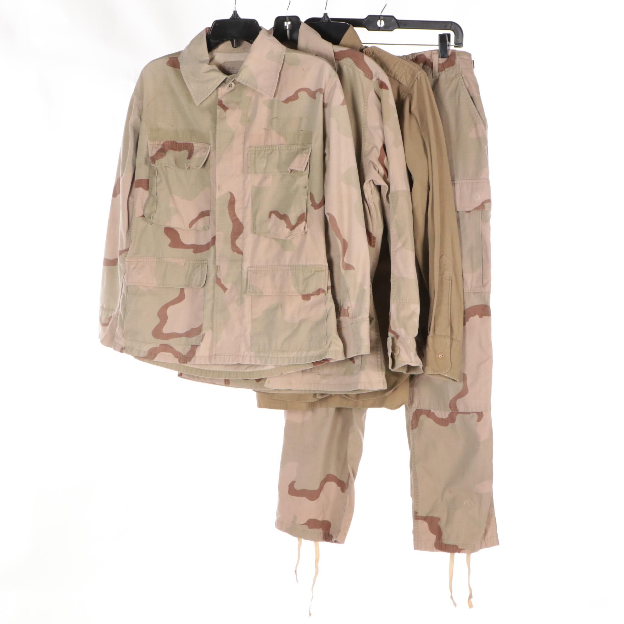Gulf War Era U.S. Army BDU Shirts and Pant with Officer's Field Shirt