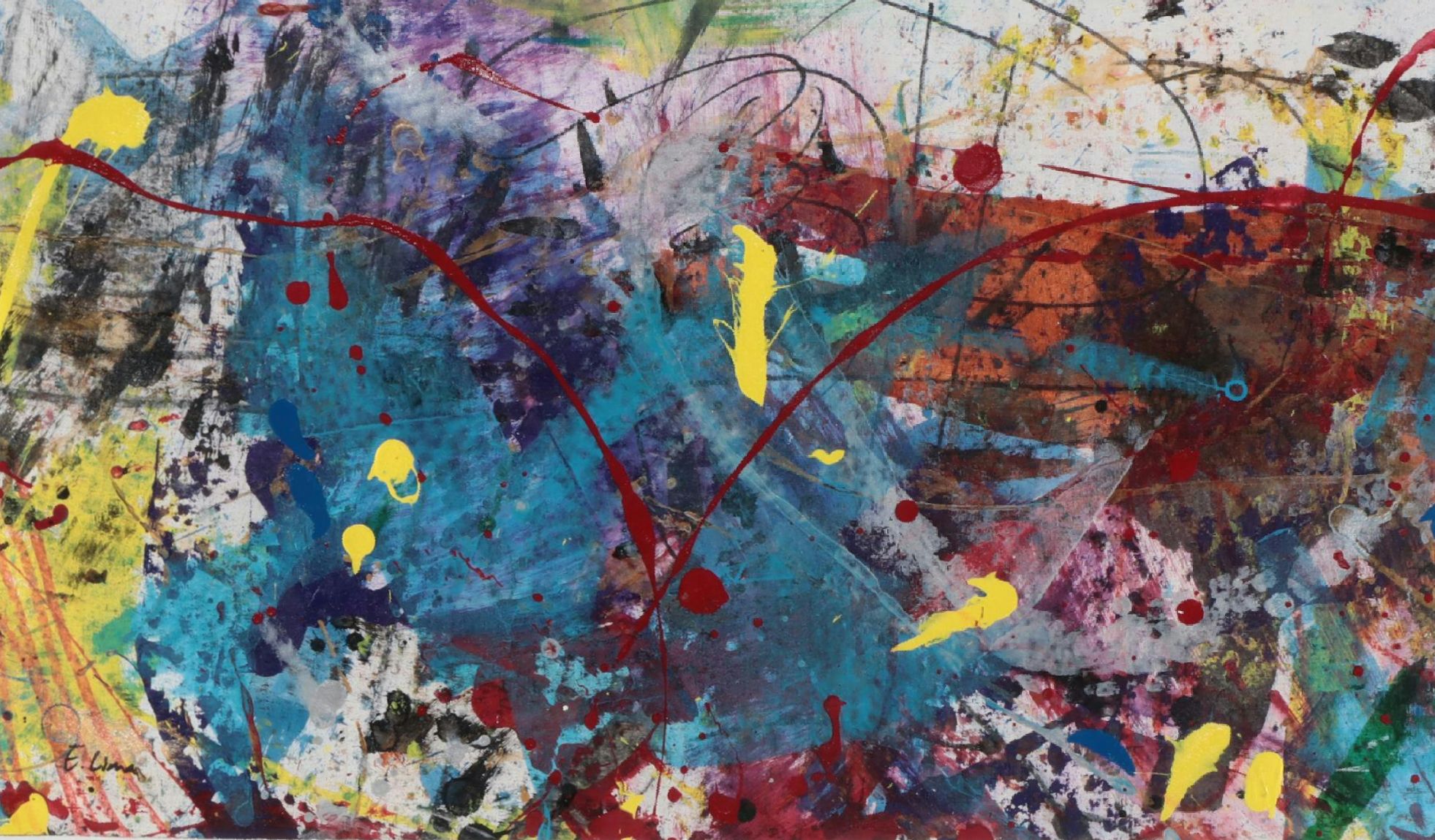 Emmanuel Lima Abstract Expressionist Style Acrylic Painting "Big Soil," 2024