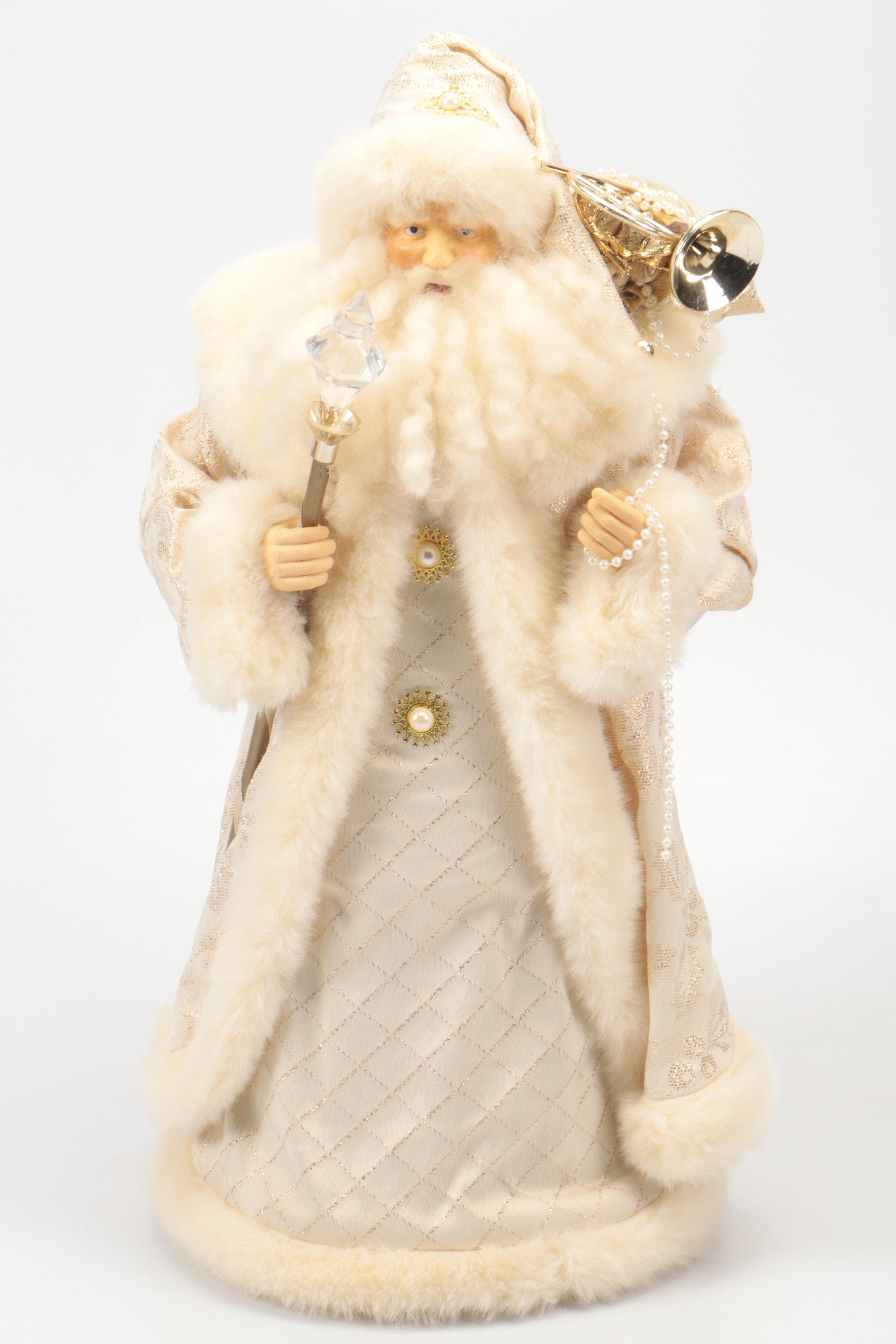 Spode "Christmas Tree" Porcelain Figural Cookie Jar with Other Christmas Décor