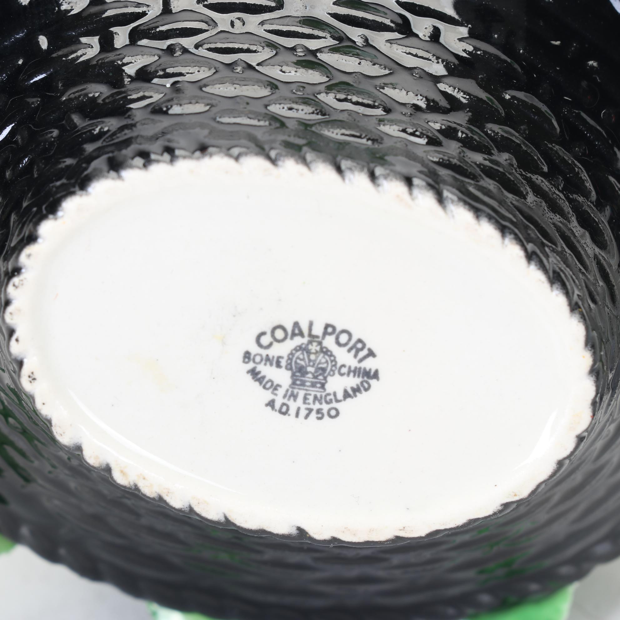 Pair of Spode  Copeland's China Bird Figurines with Ceramic Flower Arrangements