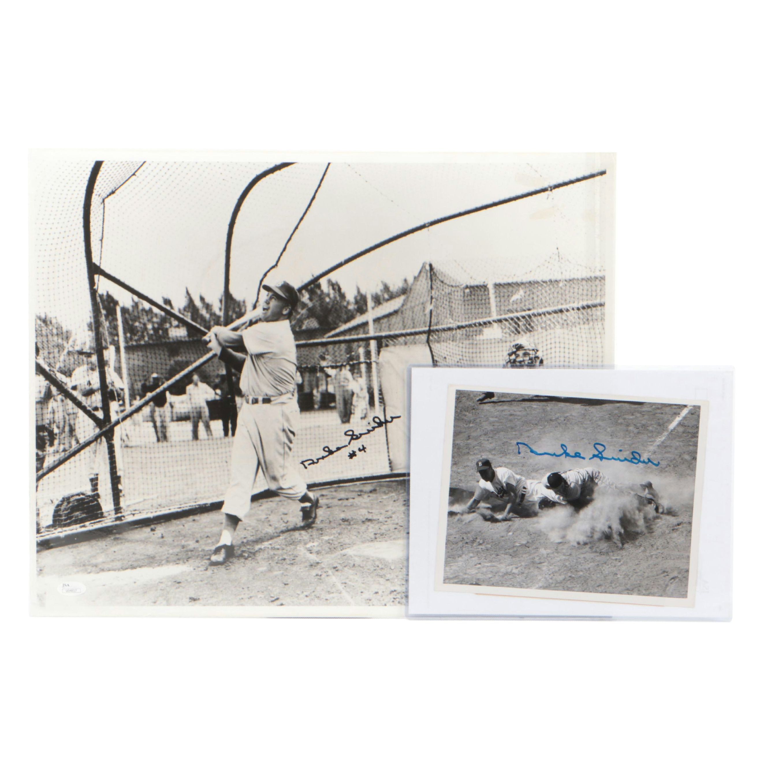Duke Snider Signed Brooklyn Dodgers Baseball Prints