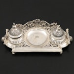 Victorian Style Silver Plate Double Ink Stand