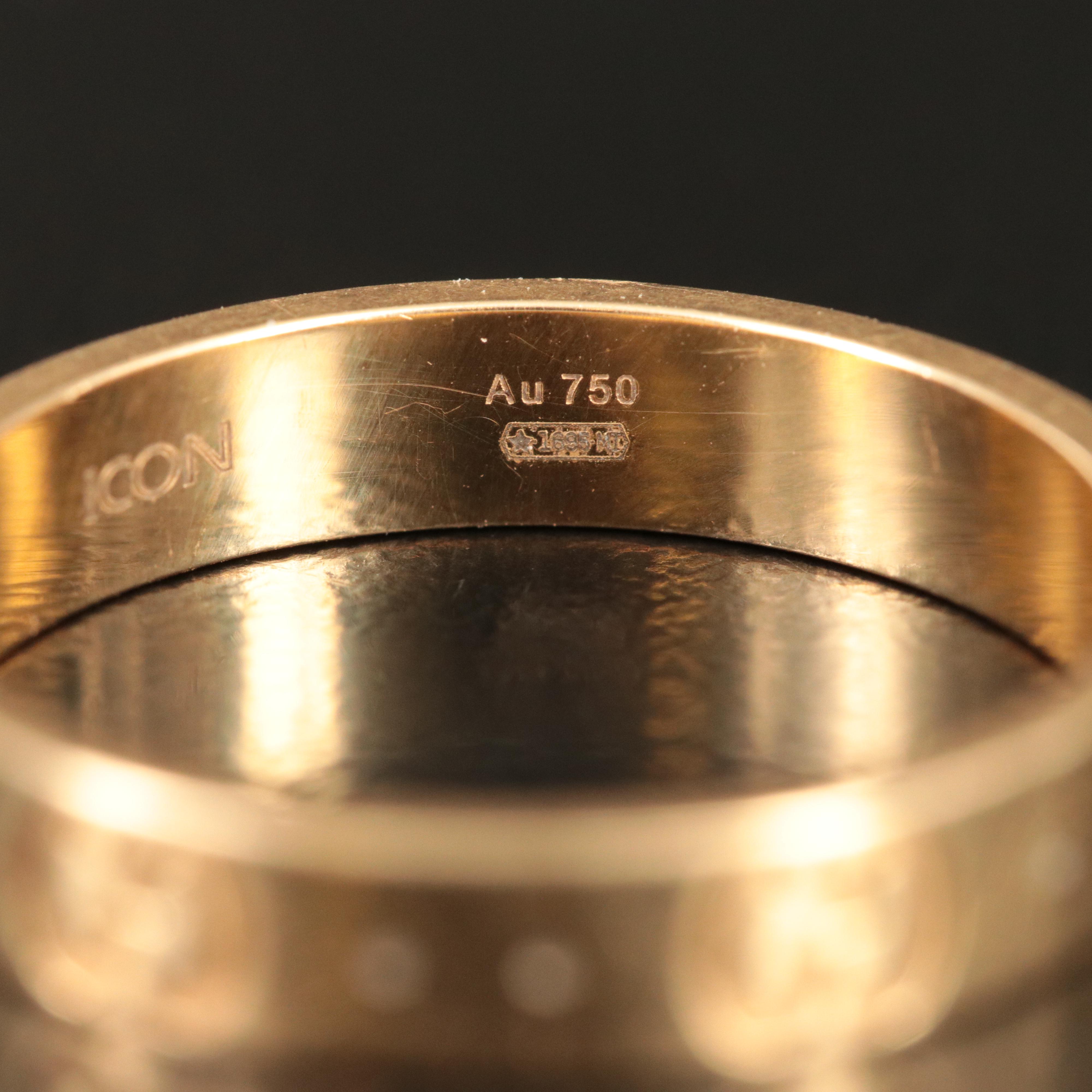Gucci 18K "Icon" GG Logo Ring