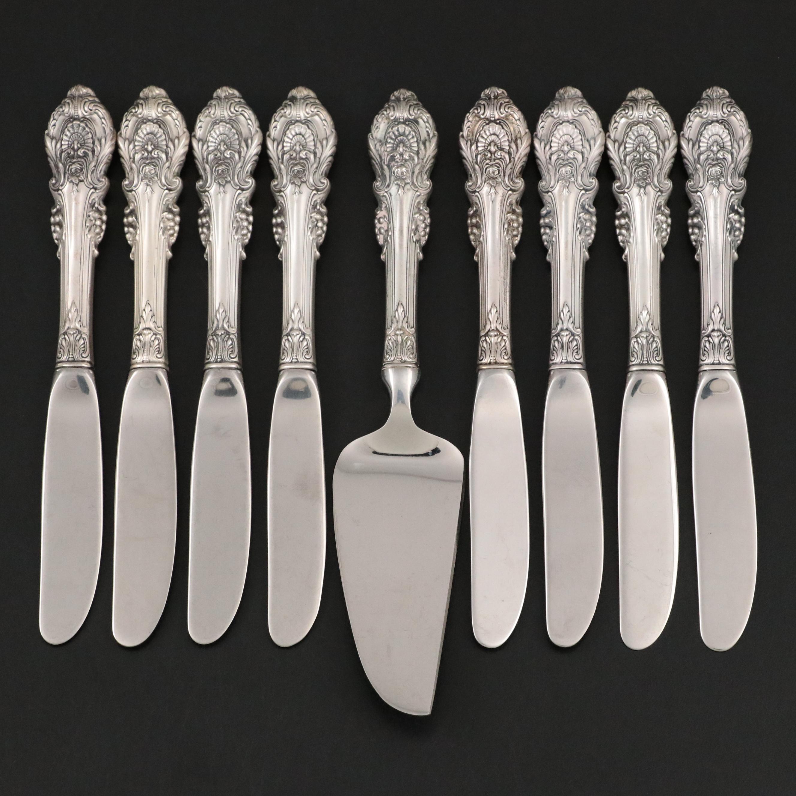 Wallace "Sir Christopher" Sterling Handled Butter Spreaders and Cheese Knife