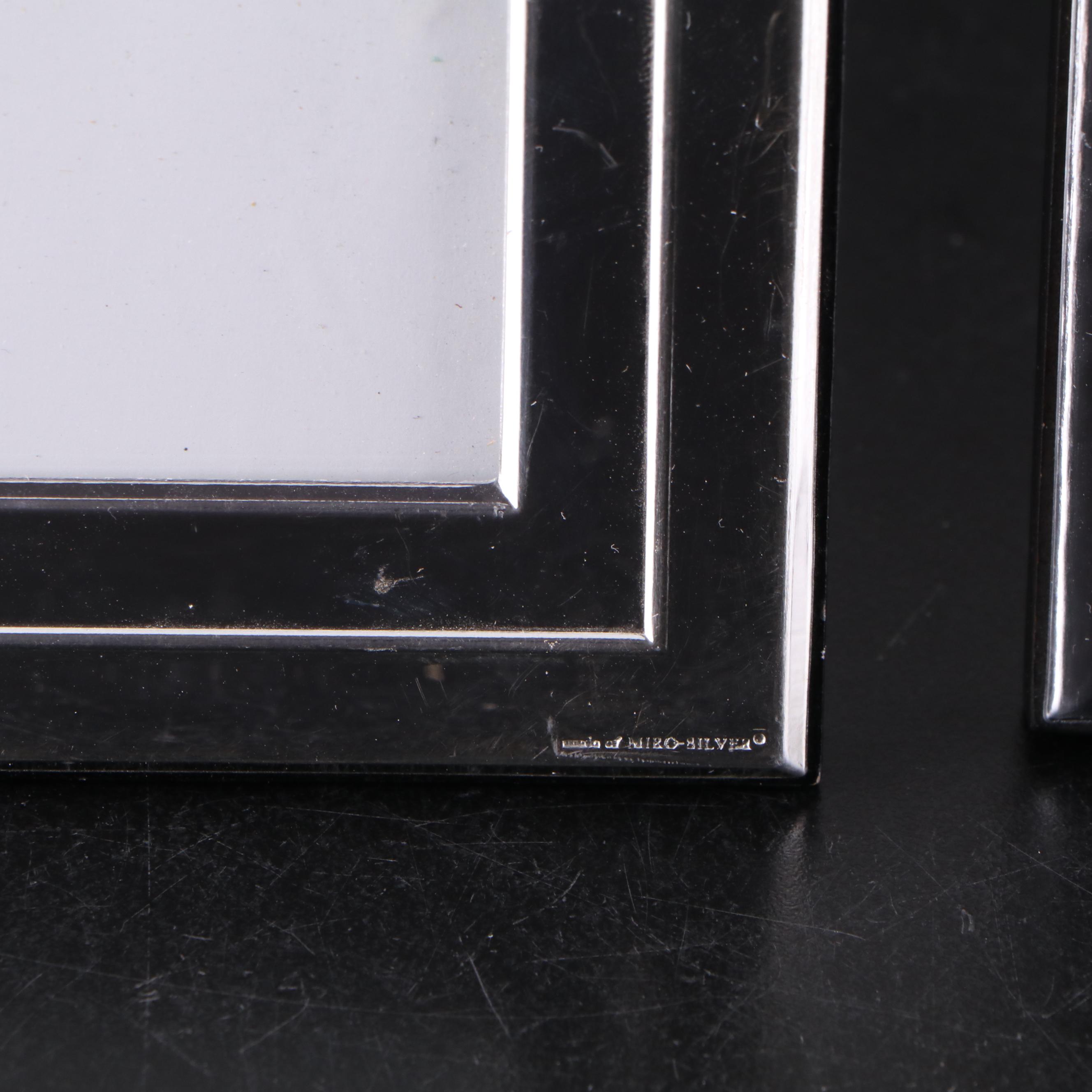 Beltrami and Other Silver Plate Tabletop Photo Frames