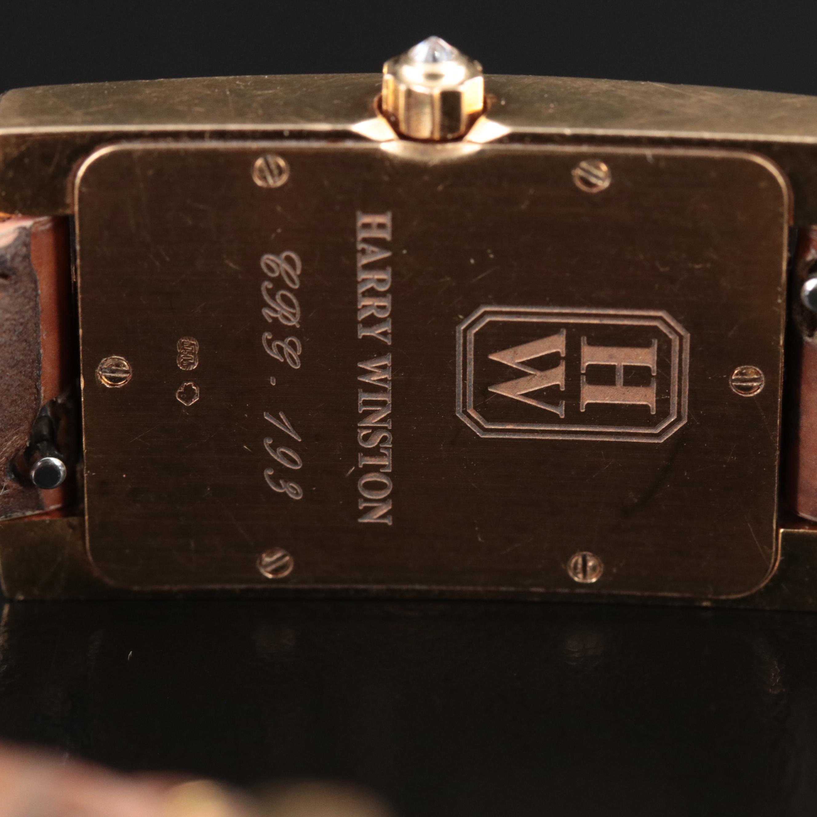 18K Harry Winston Mother-of-Pearl Dial, Diamond Case Watch