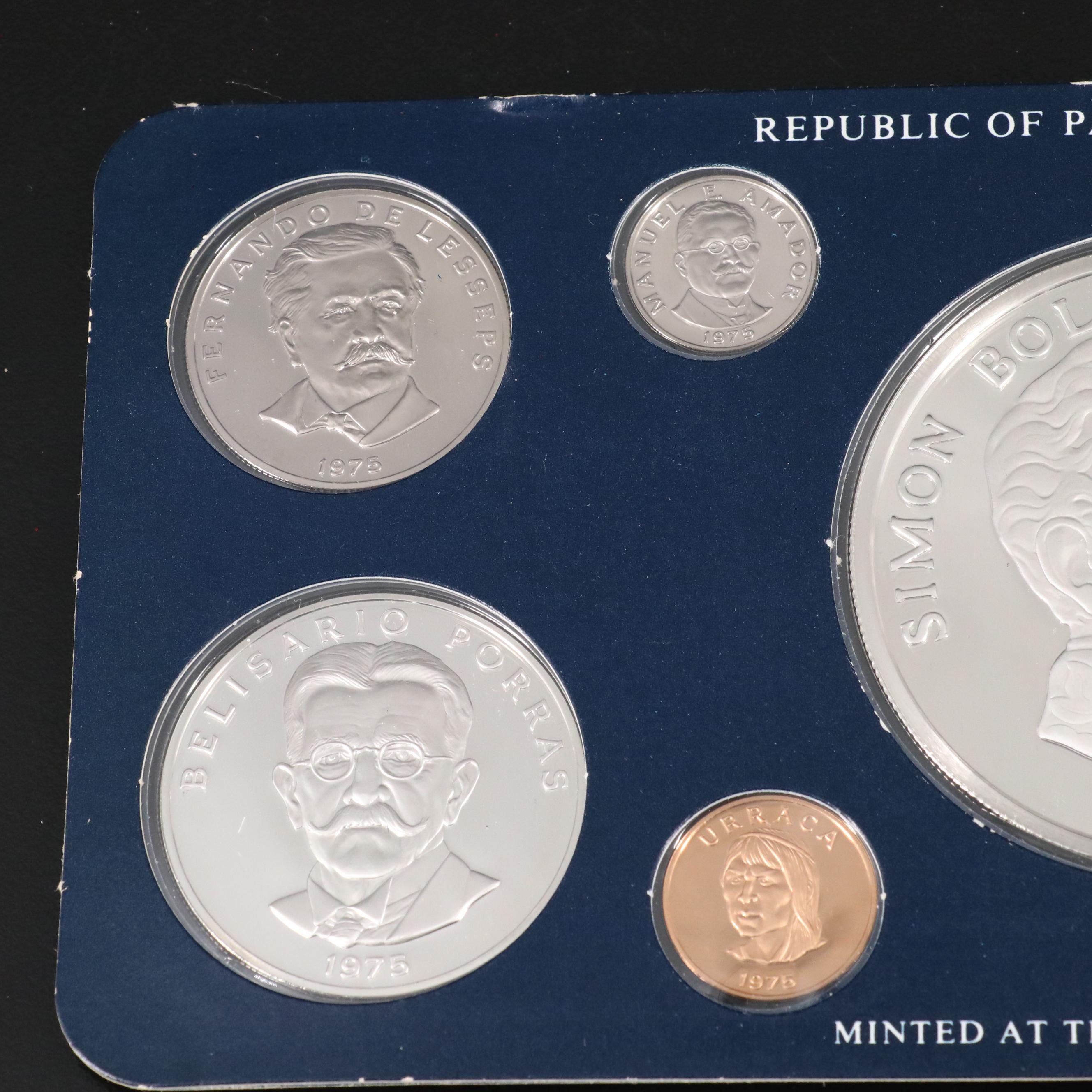 1975 Panama Proof Set With 5.22 Ounces of Silver