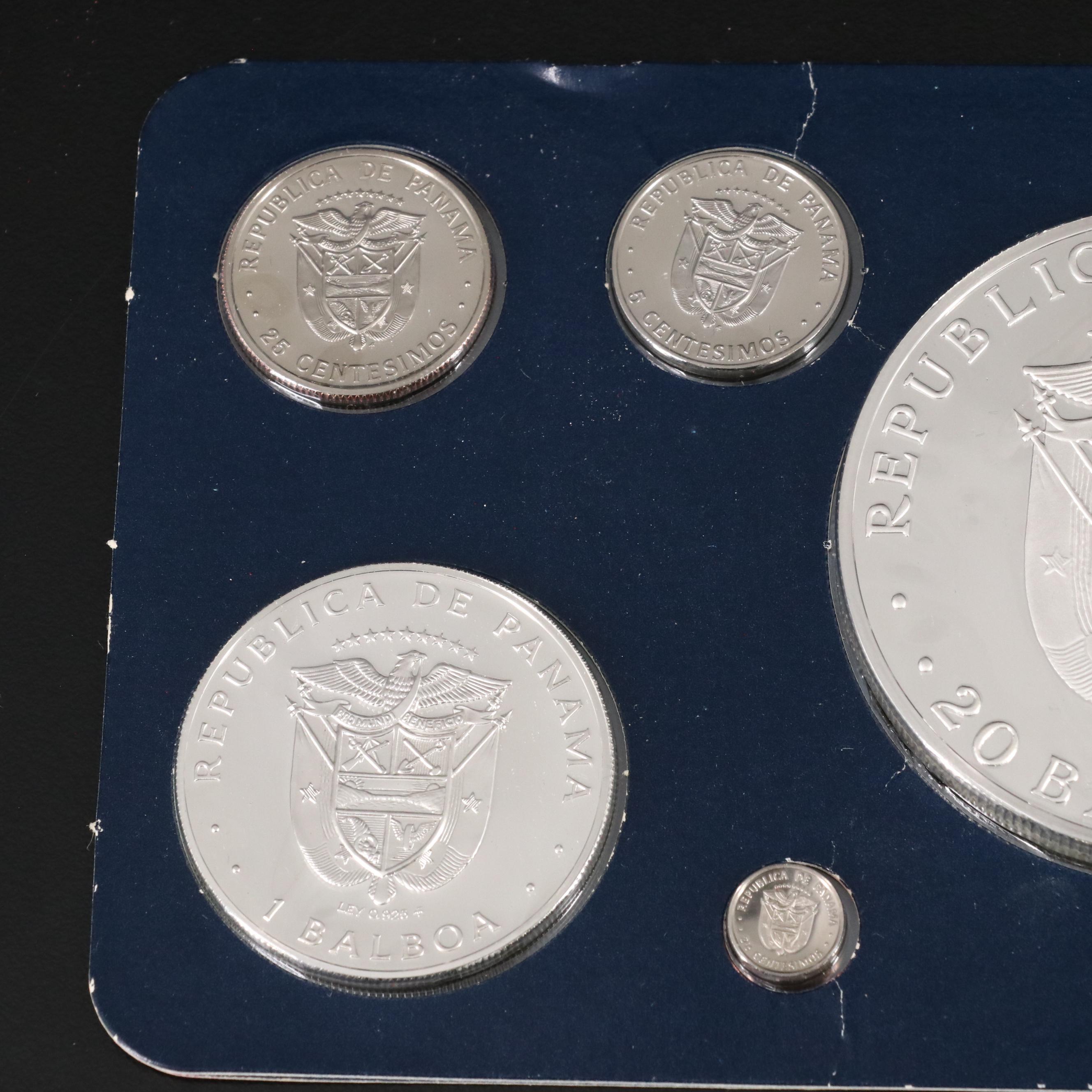 1975 Panama Proof Set With 5.22 Ounces of Silver