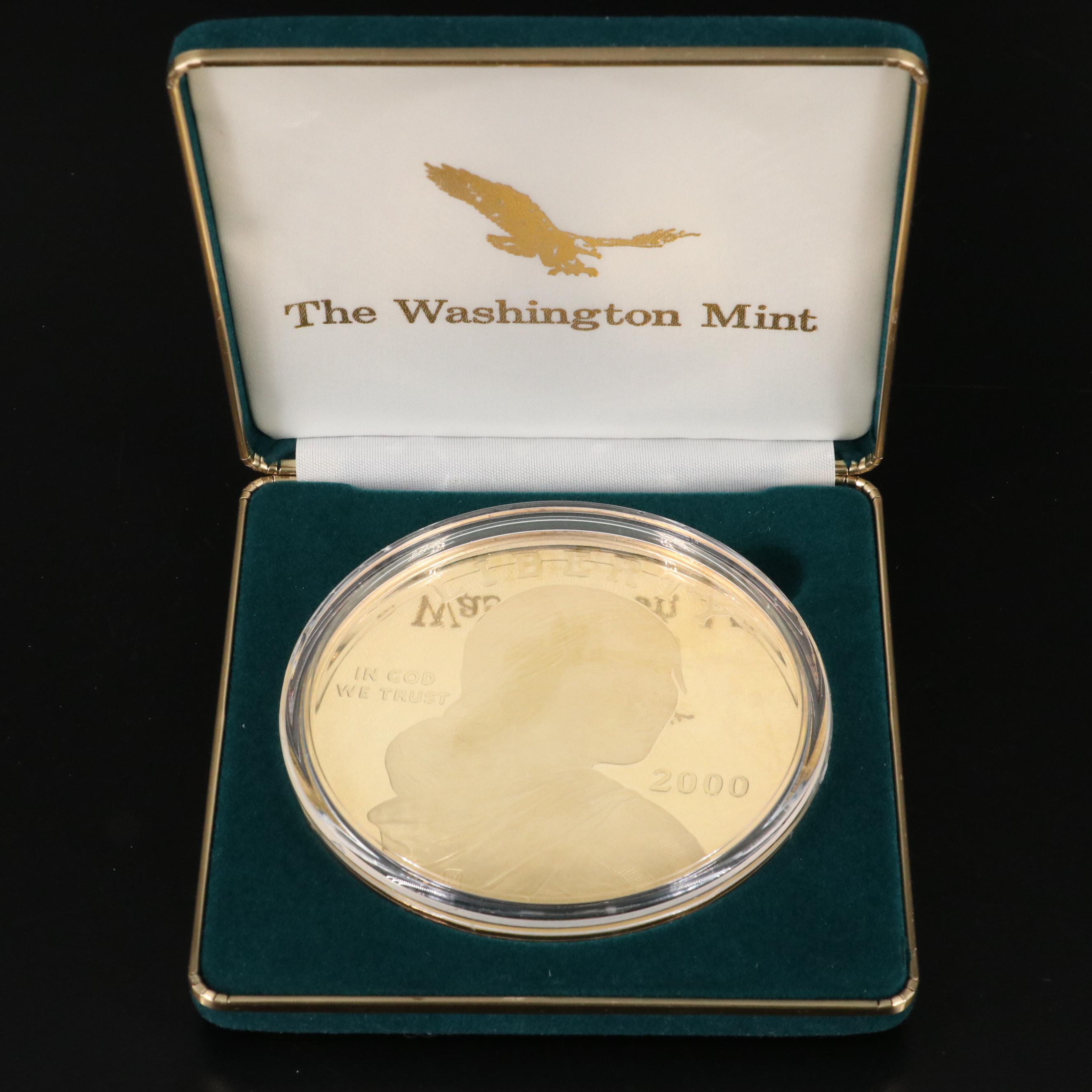 Sacagawea-Themed 4-Oz. Fine Silver Round
