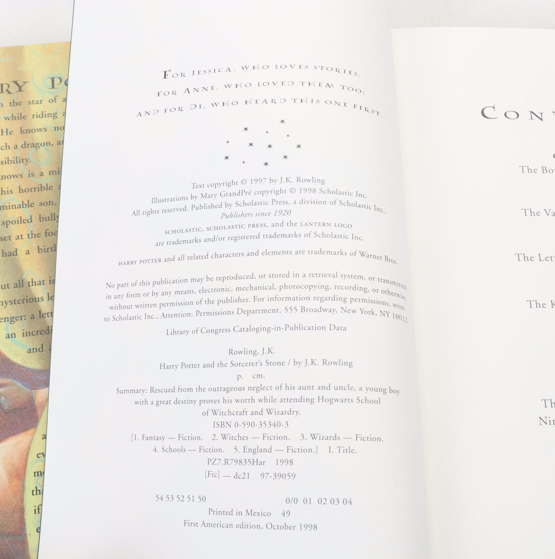 First American Edition "Harry Potter" Complete Series by J. K. Rowling