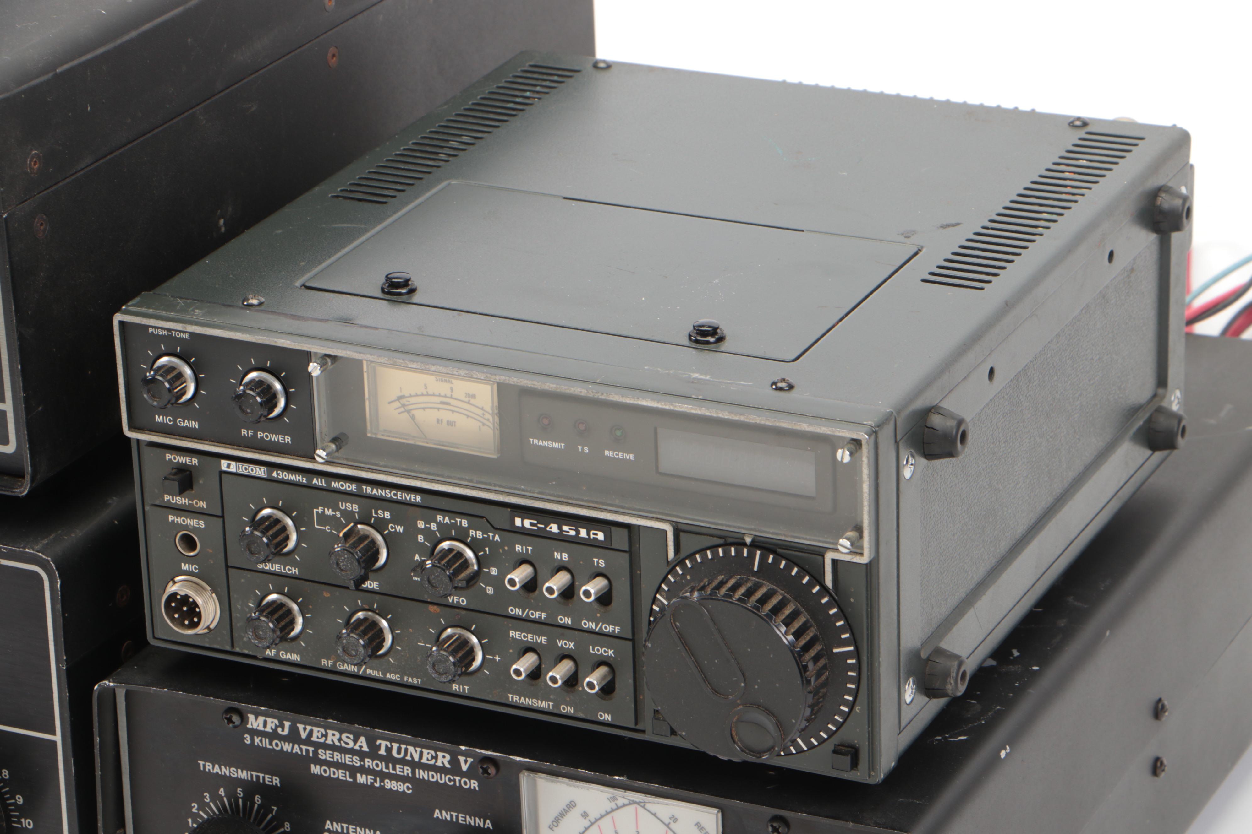 MFJ-989C Versa Tuner V with Icom IC-451A, Dentron MT-2000A Antenna Tuner, More