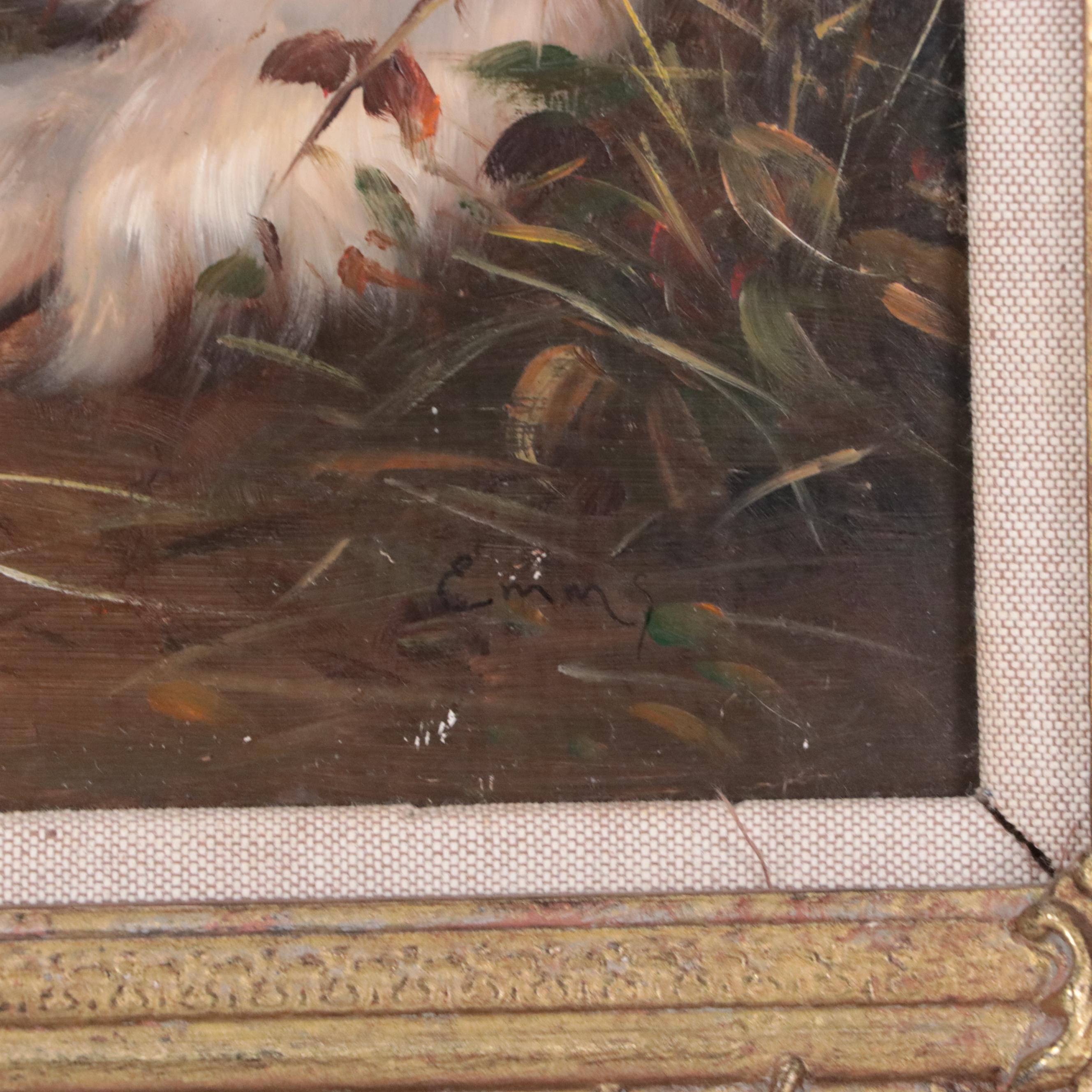 John Emms Portrait Oil Painting of Hunting Dogs