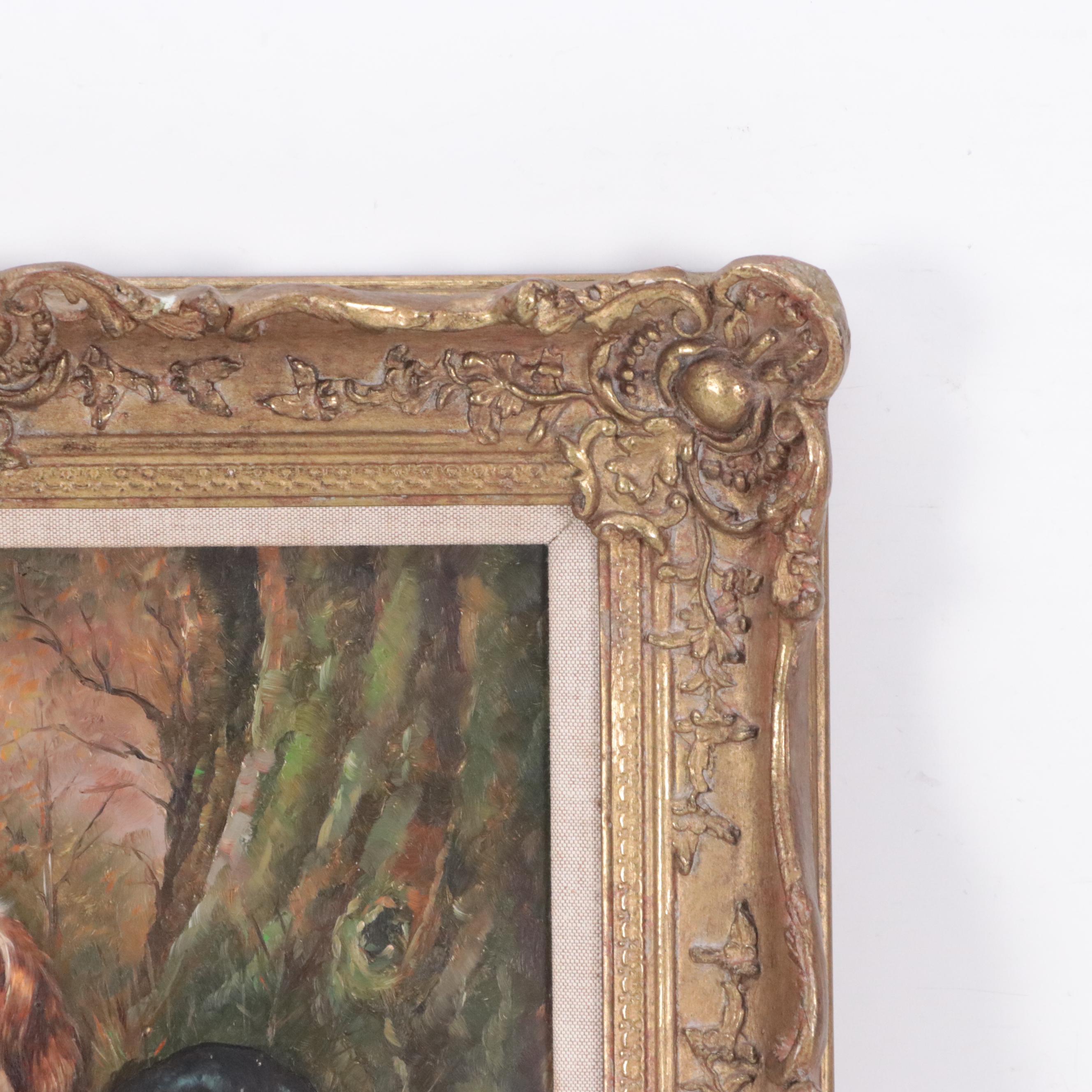 John Emms Portrait Oil Painting of Hunting Dogs