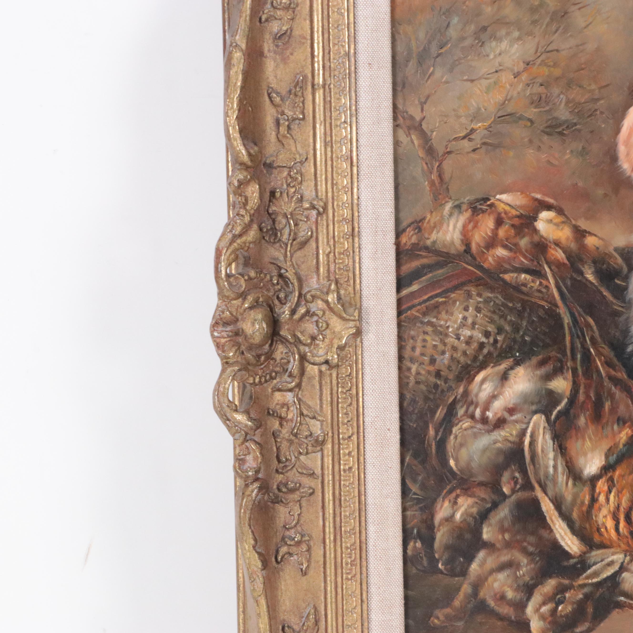 John Emms Portrait Oil Painting of Hunting Dogs