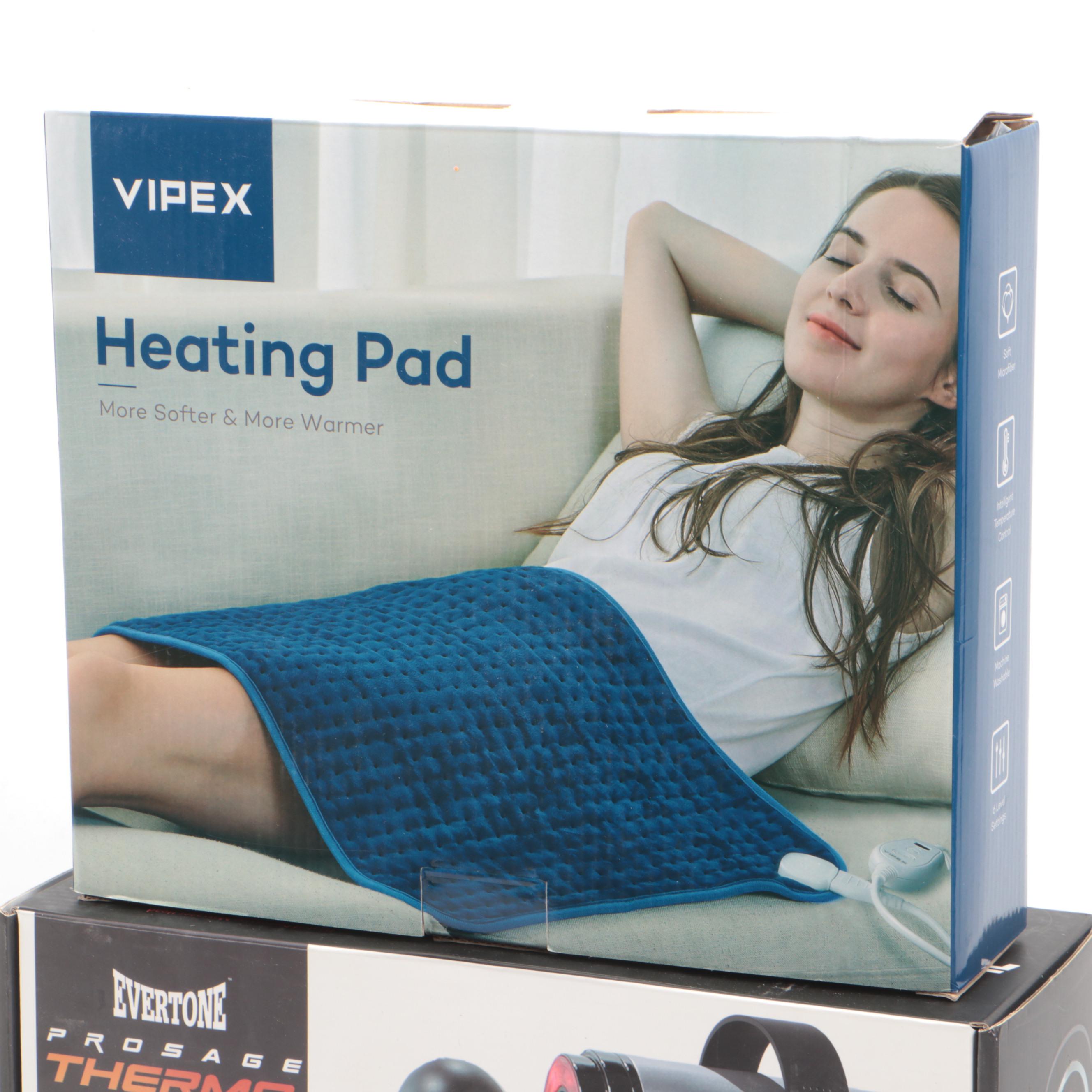 Vipex Heating Pad and Evertone Prosage Thermo Massage Gun EBTH