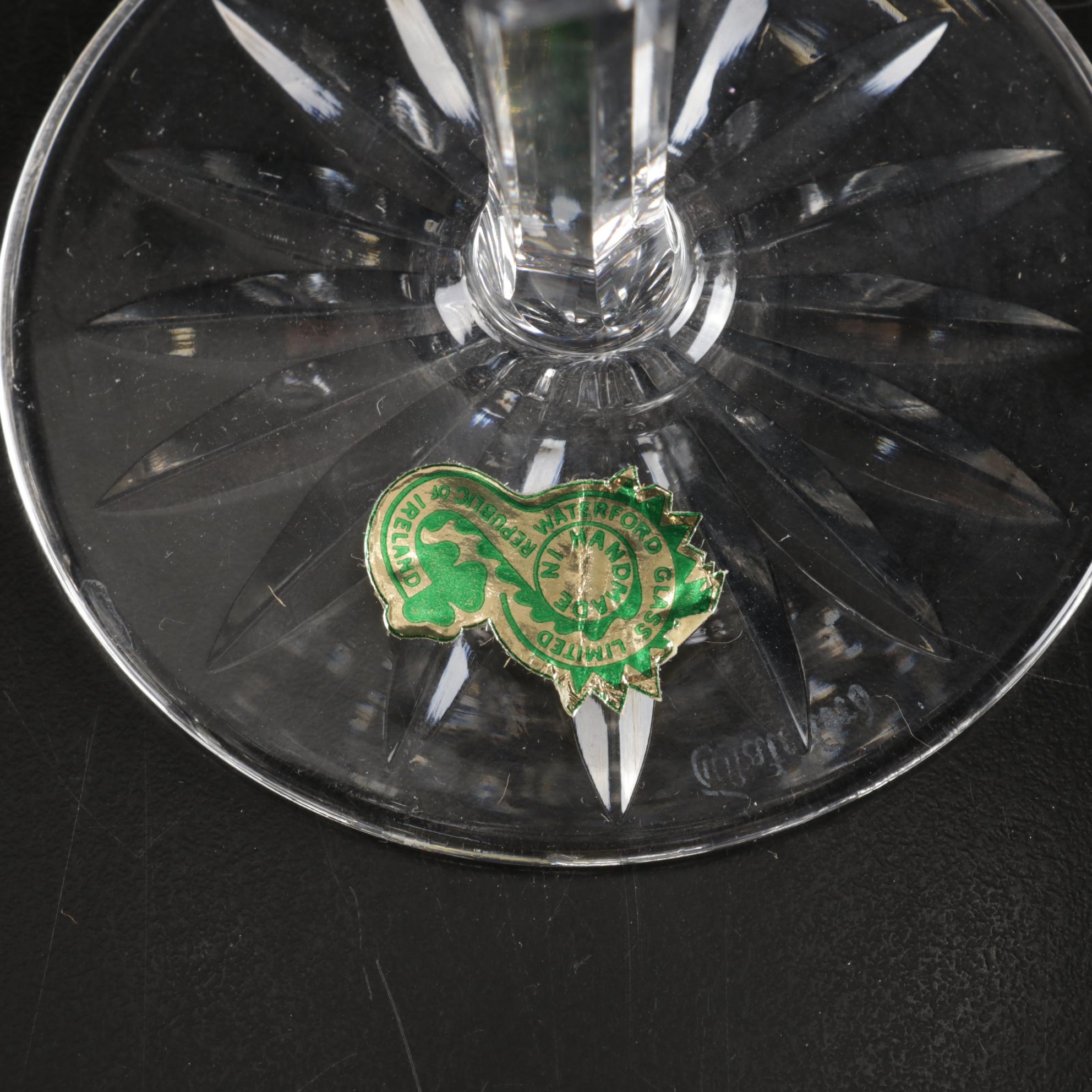 Waterford "Powerscourt" Crystal Water Goblets, Set of Six, 1969-2017