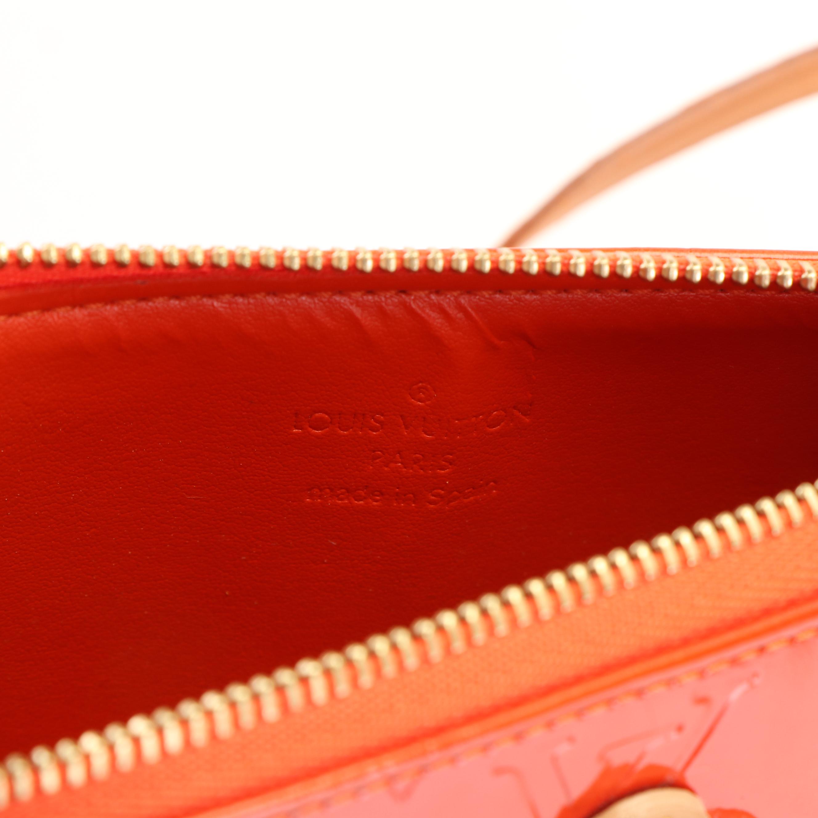 Louis Vuitton Lexington Fleurs Orange Vernis Pochette