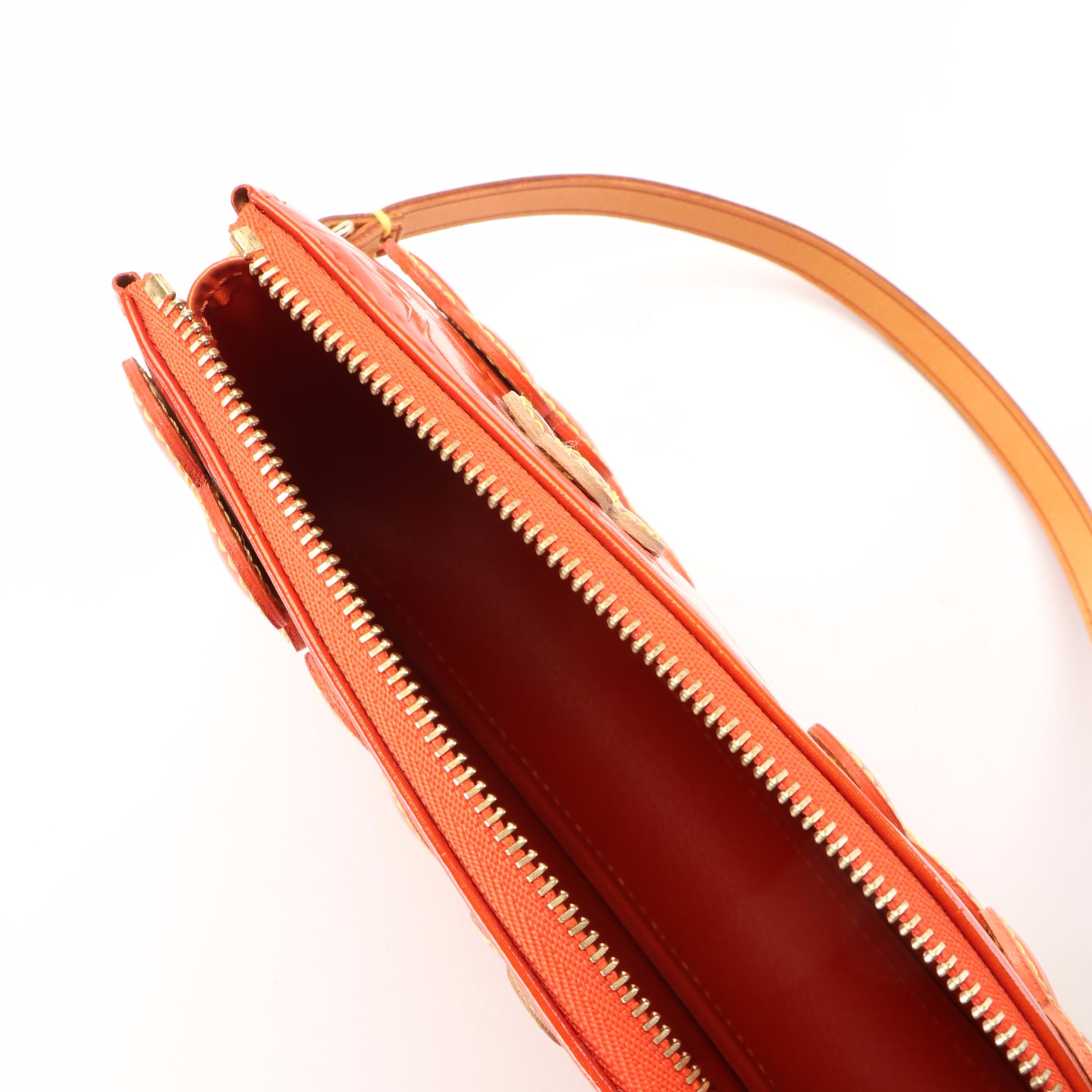 Louis Vuitton Lexington Fleurs Orange Vernis Pochette