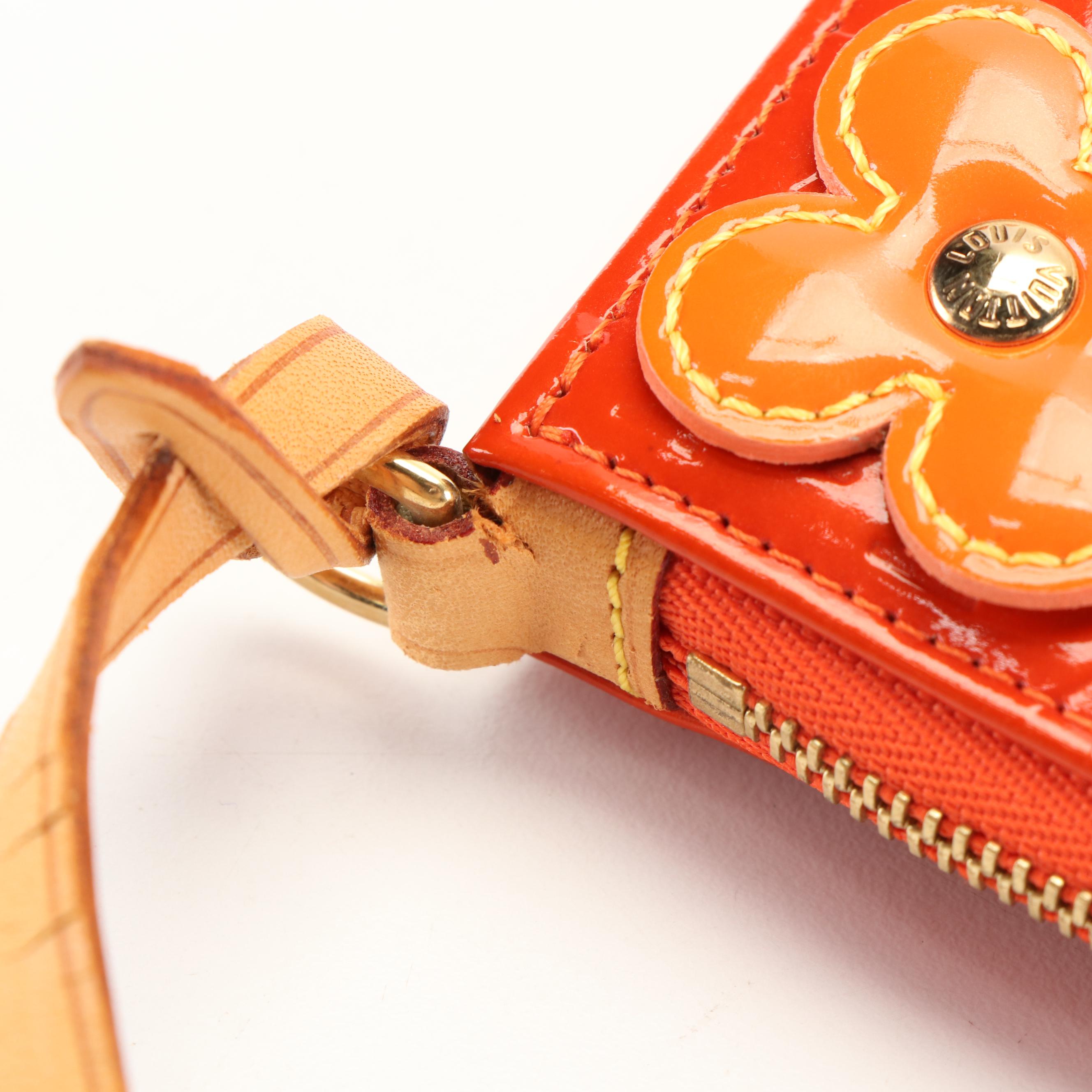 Louis Vuitton Lexington Fleurs Orange Vernis Pochette