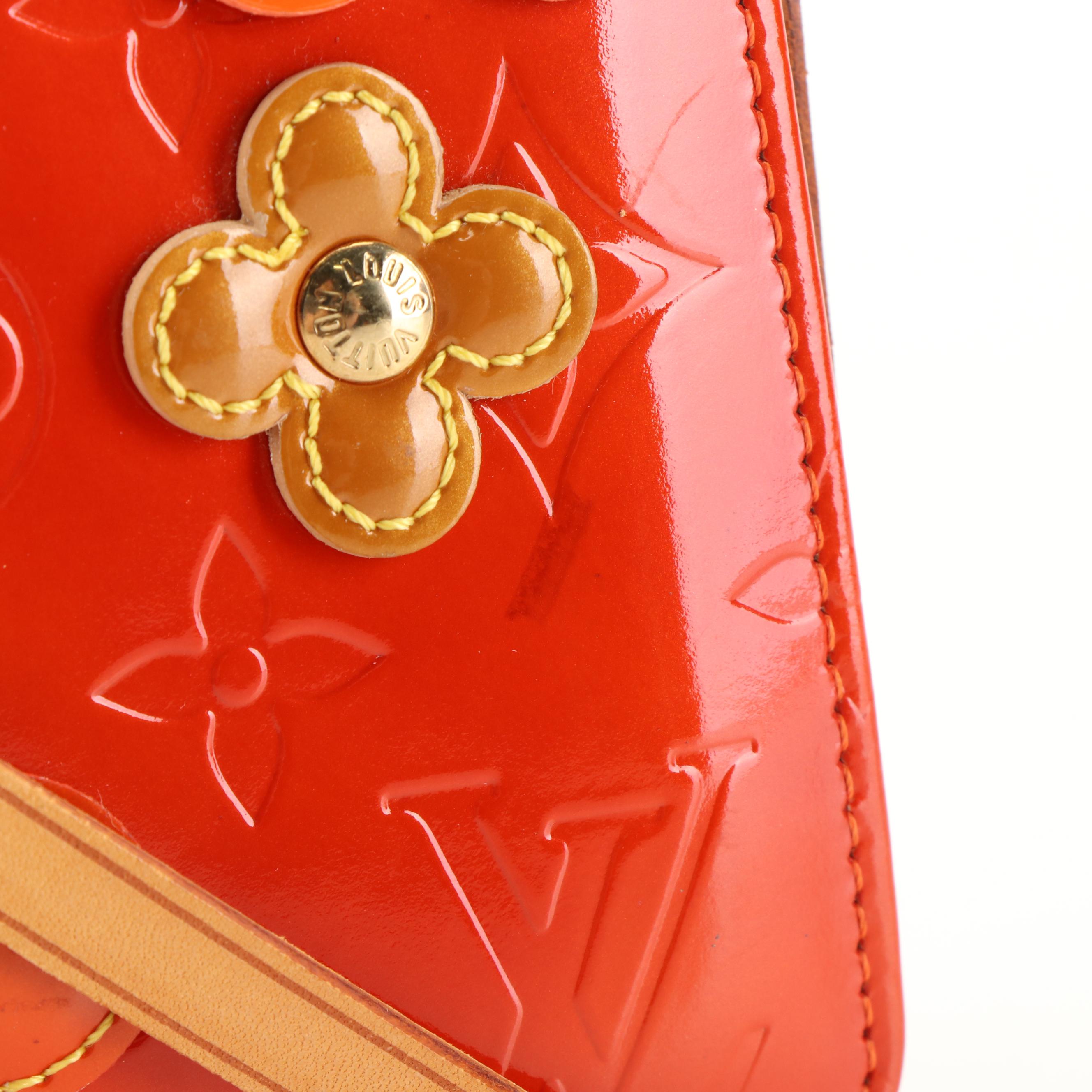 Louis Vuitton Lexington Fleurs Orange Vernis Pochette