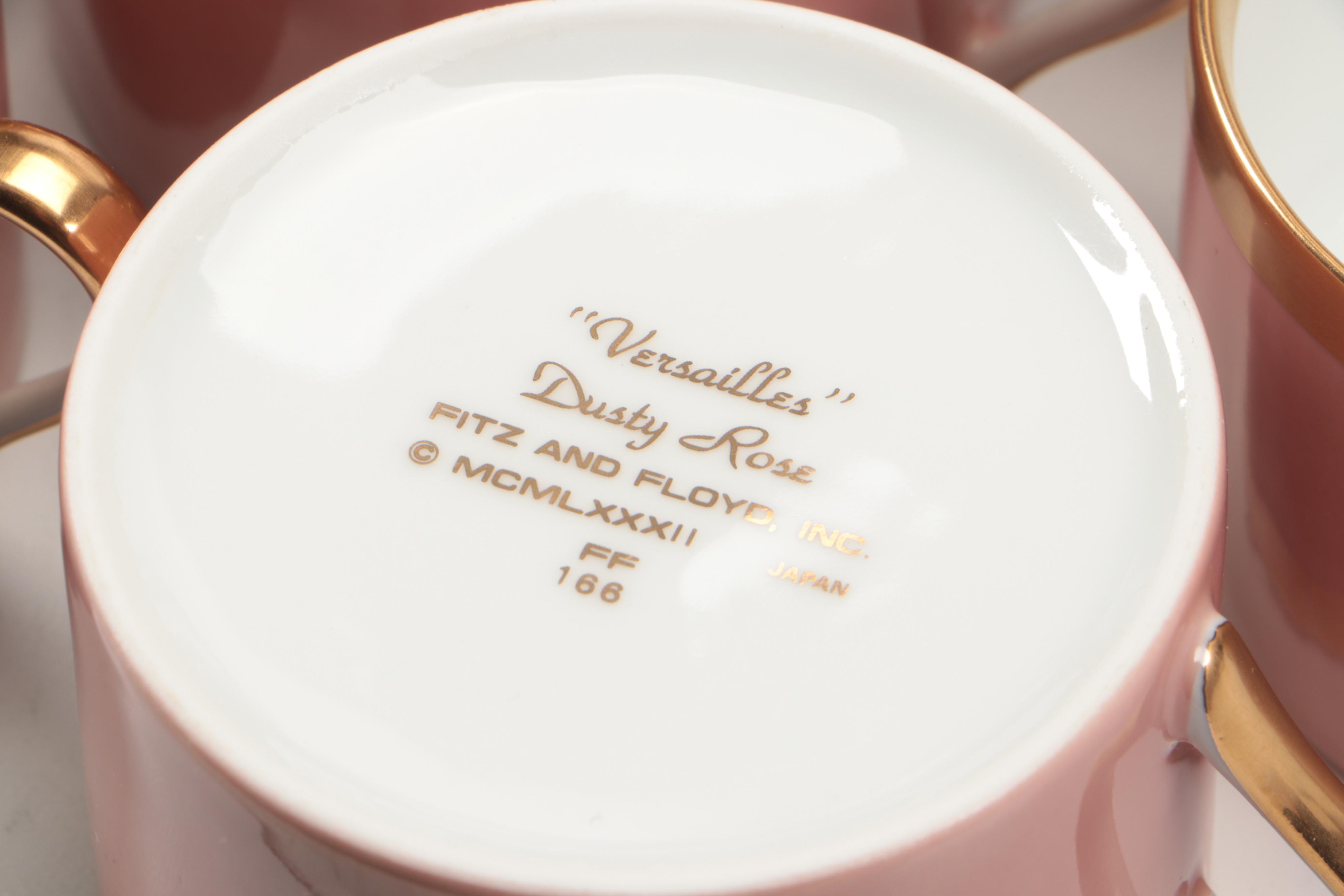 Fitz & Floyd "Versailles Dusty Rose" Ceramic Dinnerware