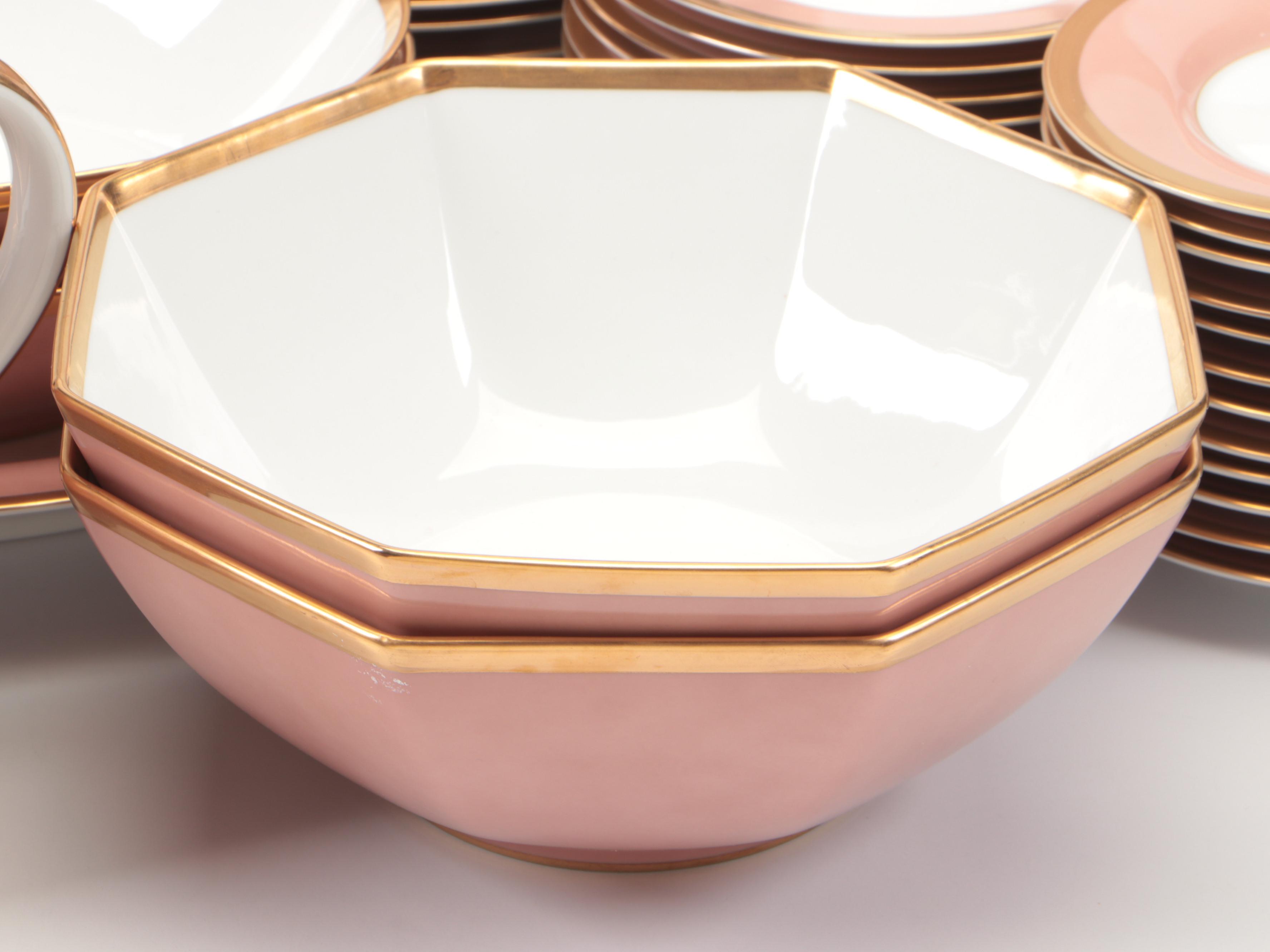 Fitz & Floyd "Versailles Dusty Rose" Ceramic Dinnerware