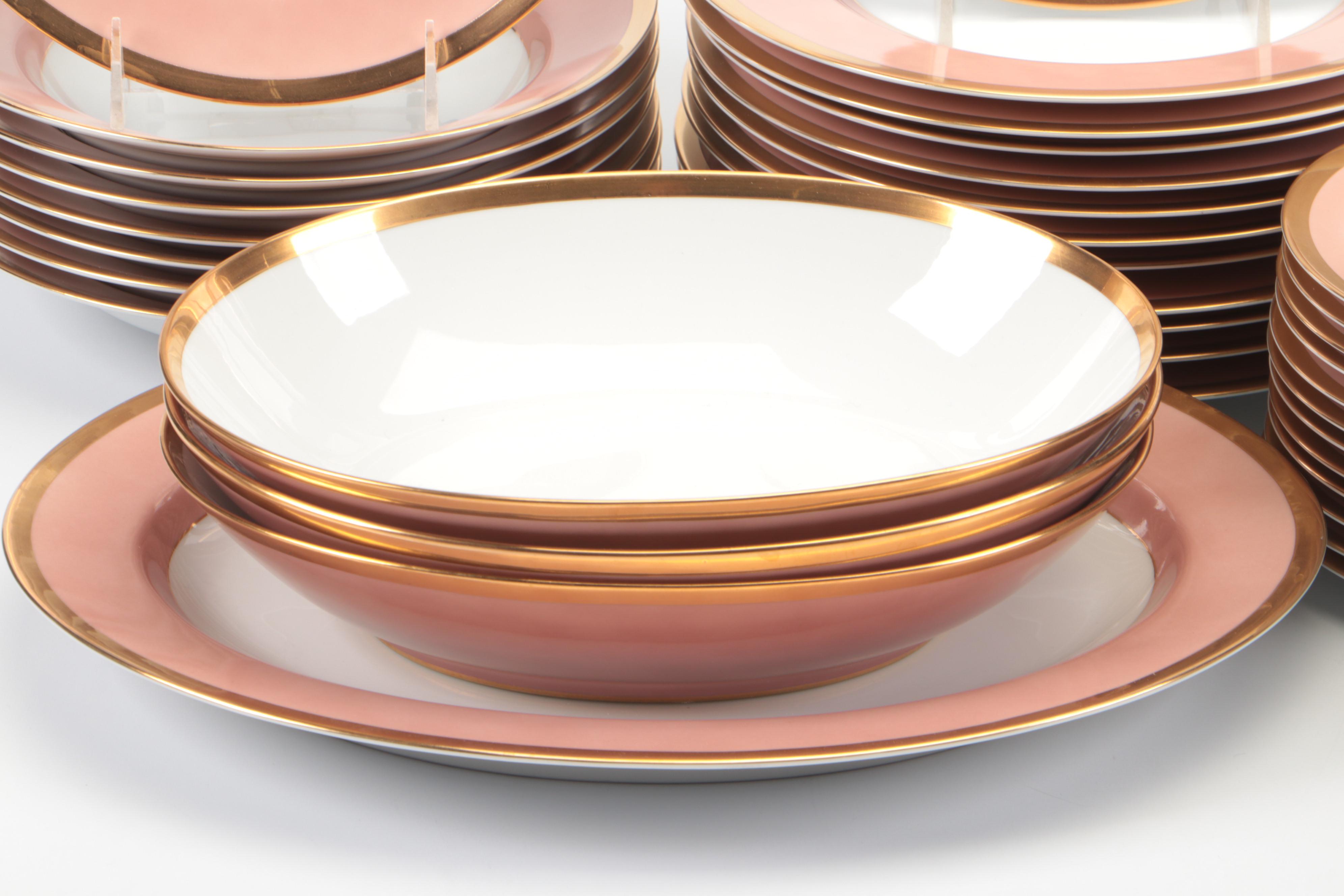 Fitz & Floyd "Versailles Dusty Rose" Ceramic Dinnerware