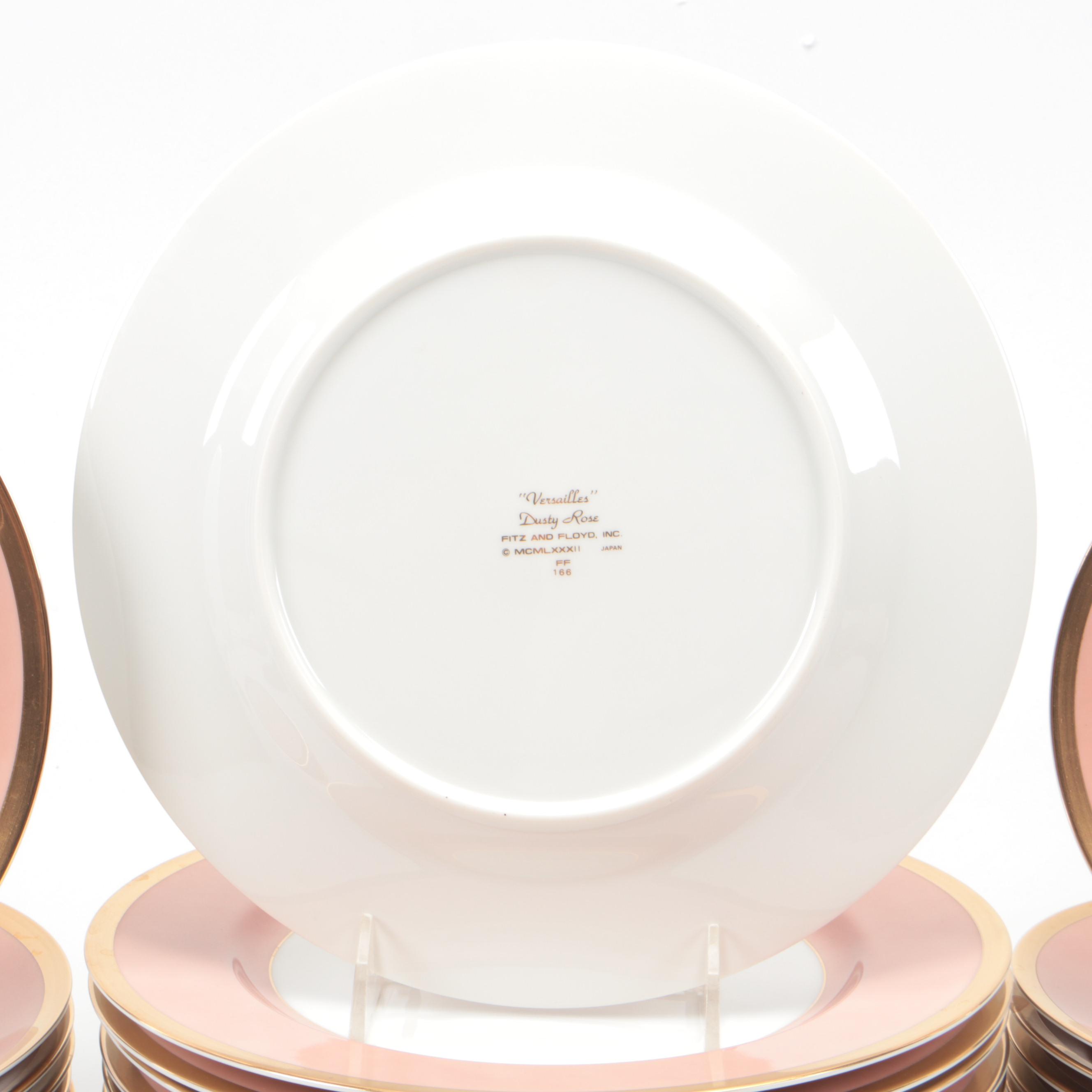 Fitz & Floyd "Versailles Dusty Rose" Ceramic Dinnerware