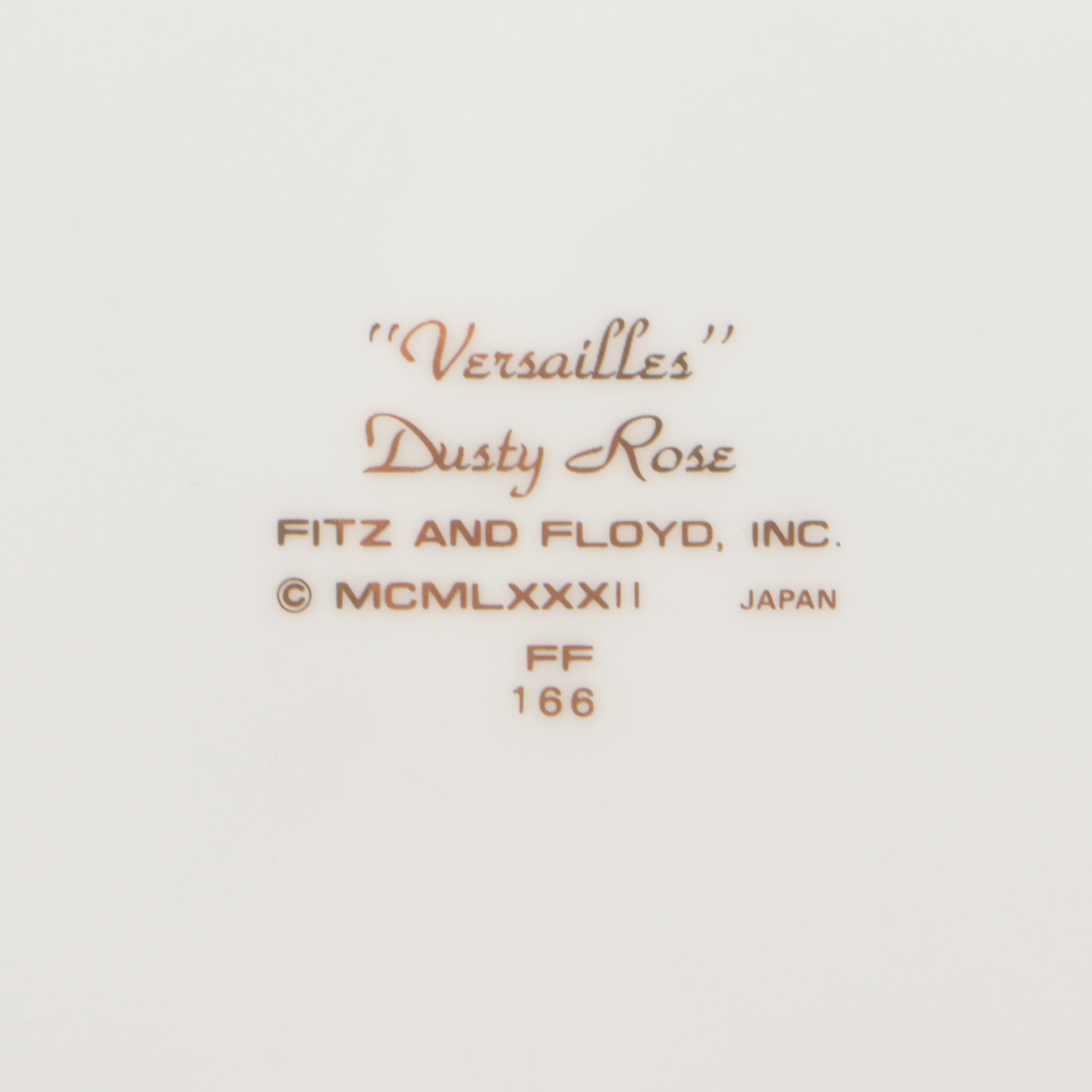 Fitz & Floyd "Versailles Dusty Rose" Ceramic Dinnerware