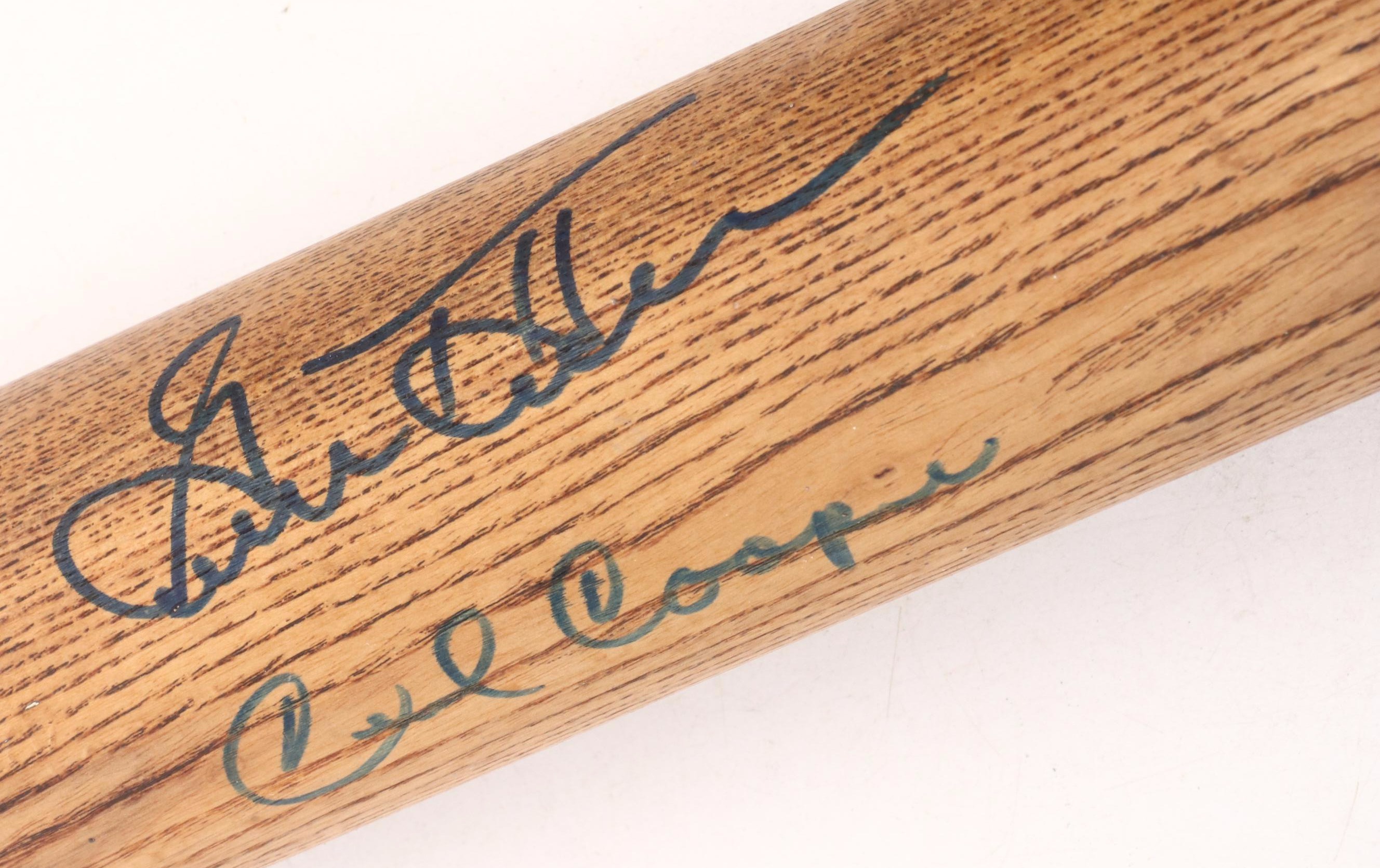 Cecil Cooper and Gorman Thomas Signed Bat with Babe Ruth Louisville Slugger