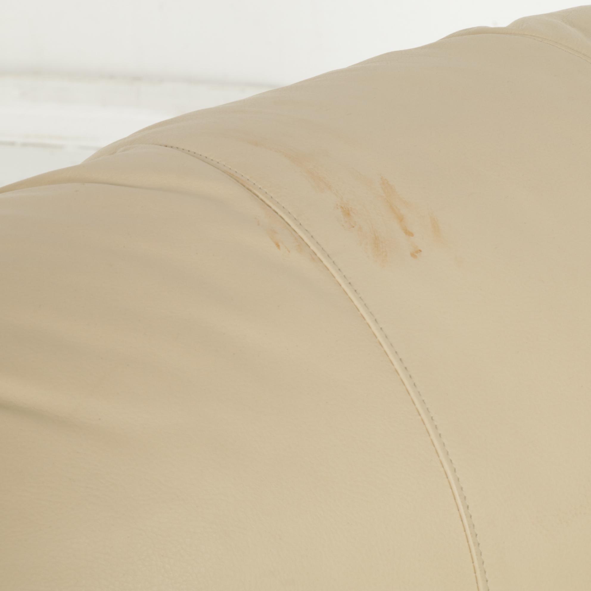 Berkline Three-Seat Double Manual Reclining Grain Leather Sofa