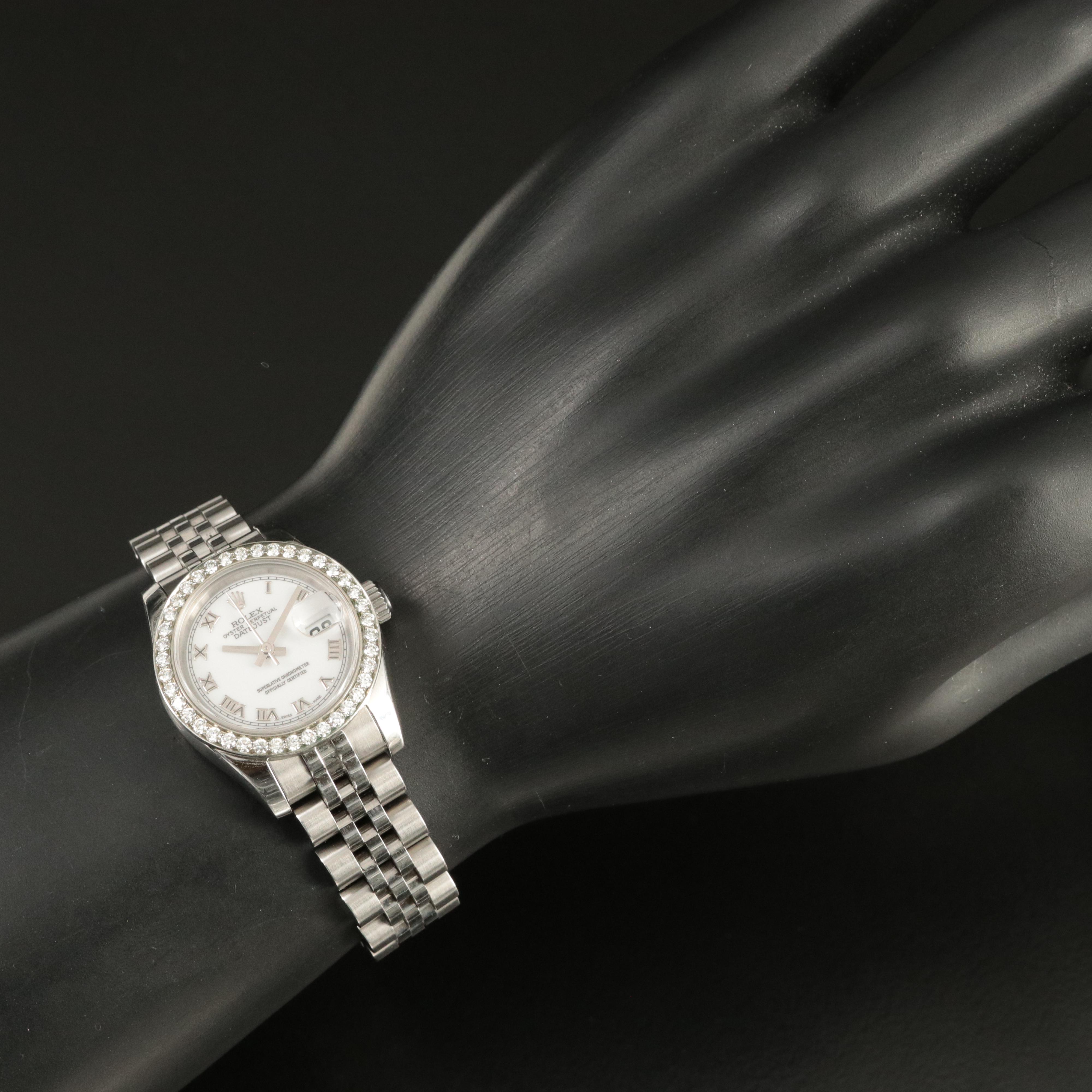 2006 Rolex Custom 1.00 CTW Diamond Bezel Datejust Automatic Watch