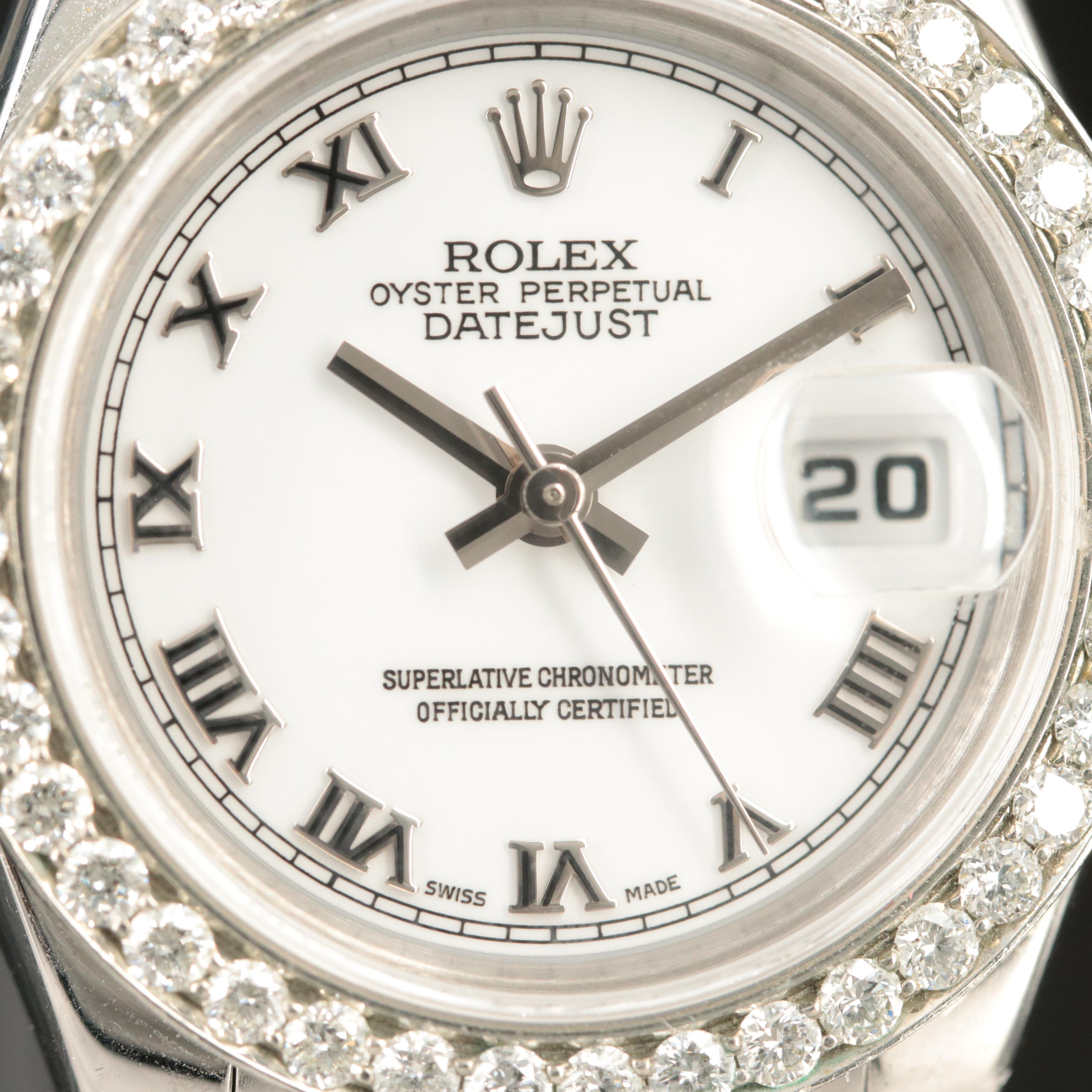2006 Rolex Custom 1.00 CTW Diamond Bezel Datejust Automatic Watch