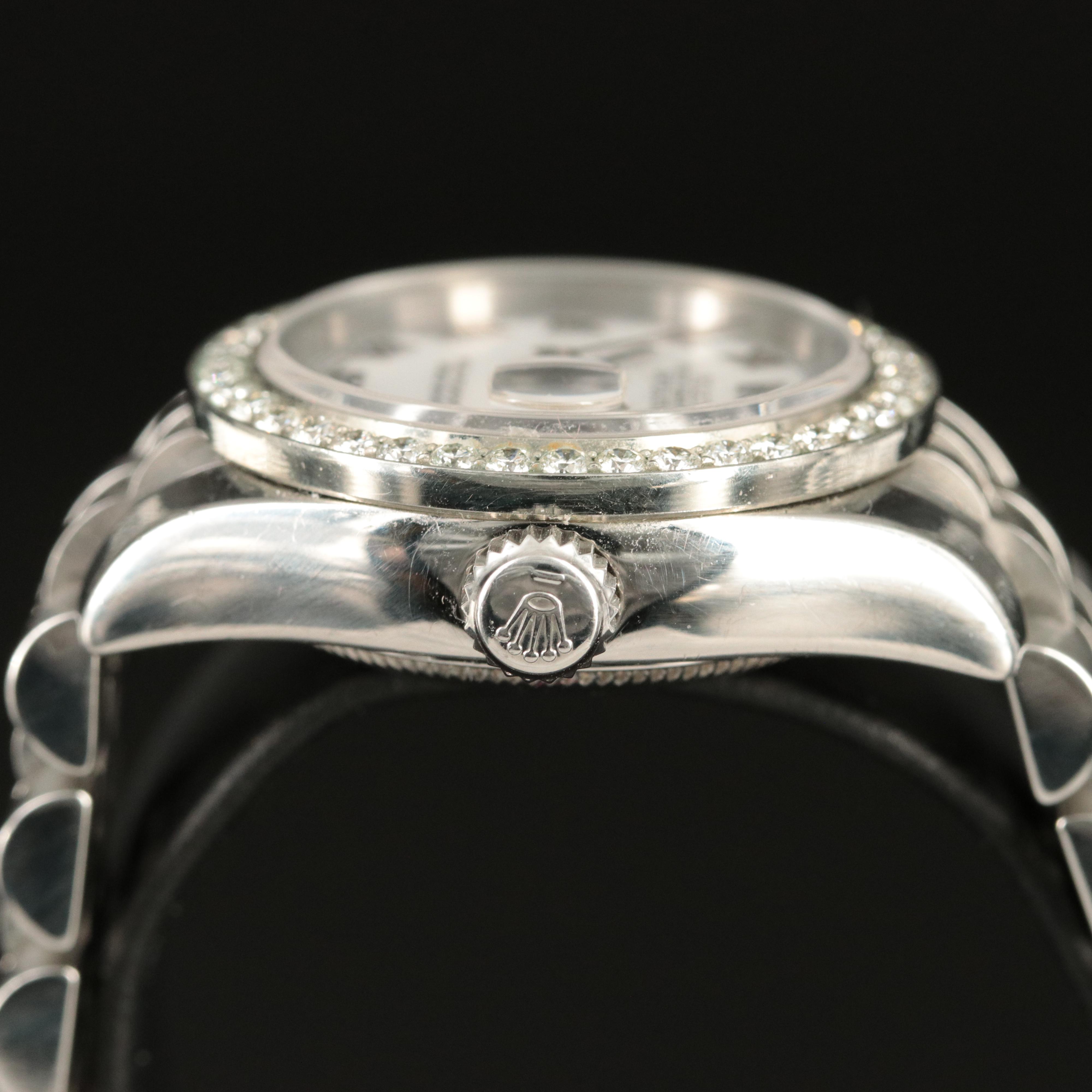 2006 Rolex Custom 1.00 CTW Diamond Bezel Datejust Automatic Watch