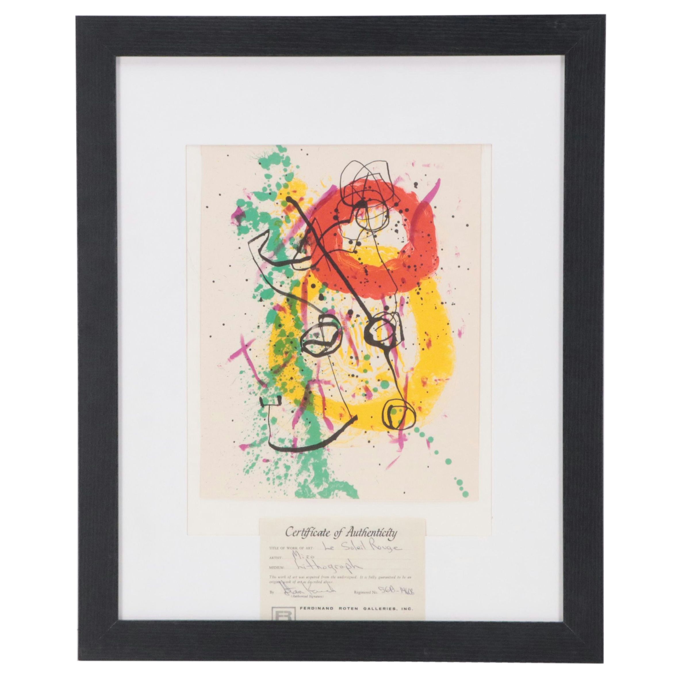 Joan Miró Color Lithograph for XXe Siècle, 1961