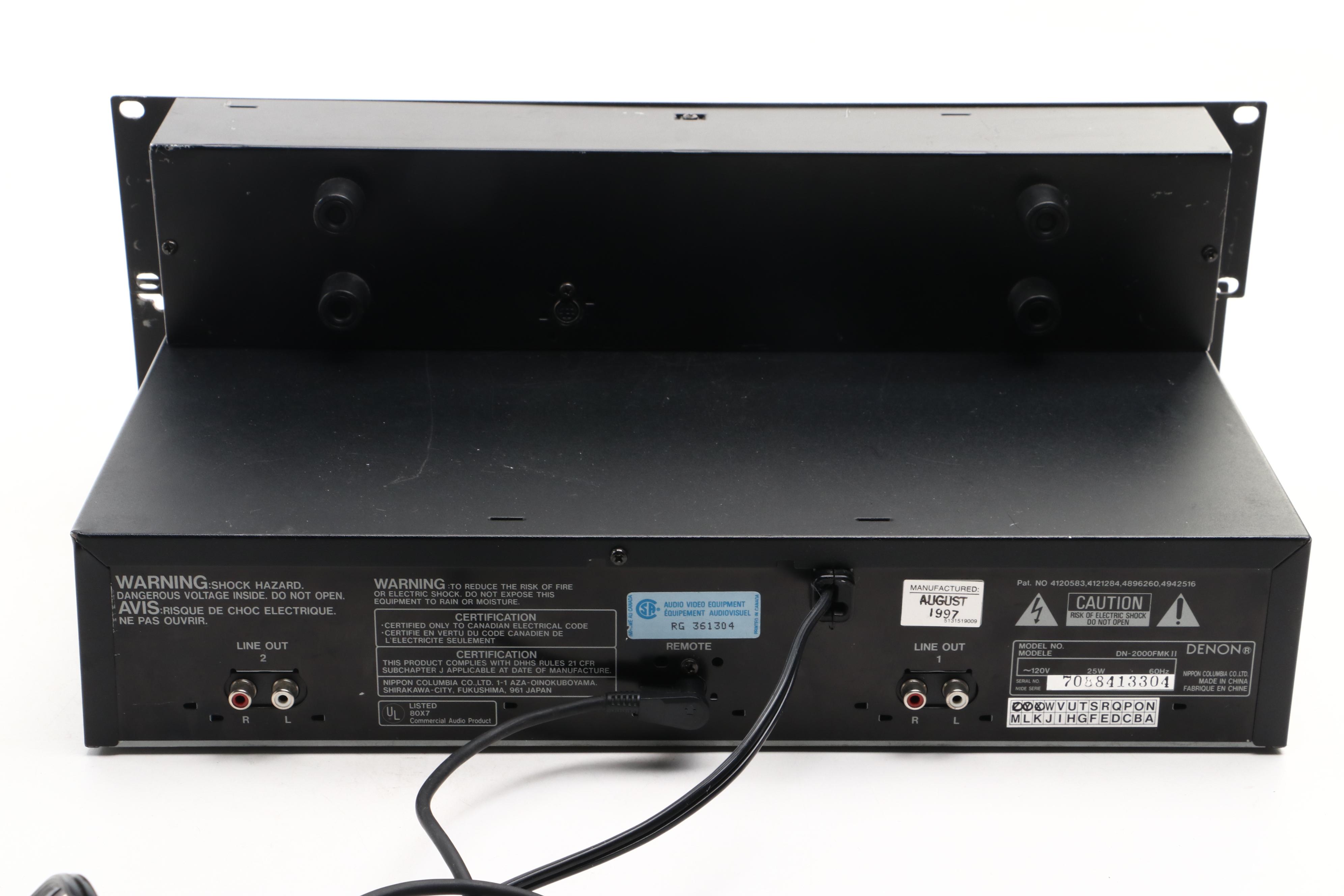 Denon DN-2000F MK II Remote Control DC Player, Late 20th Century