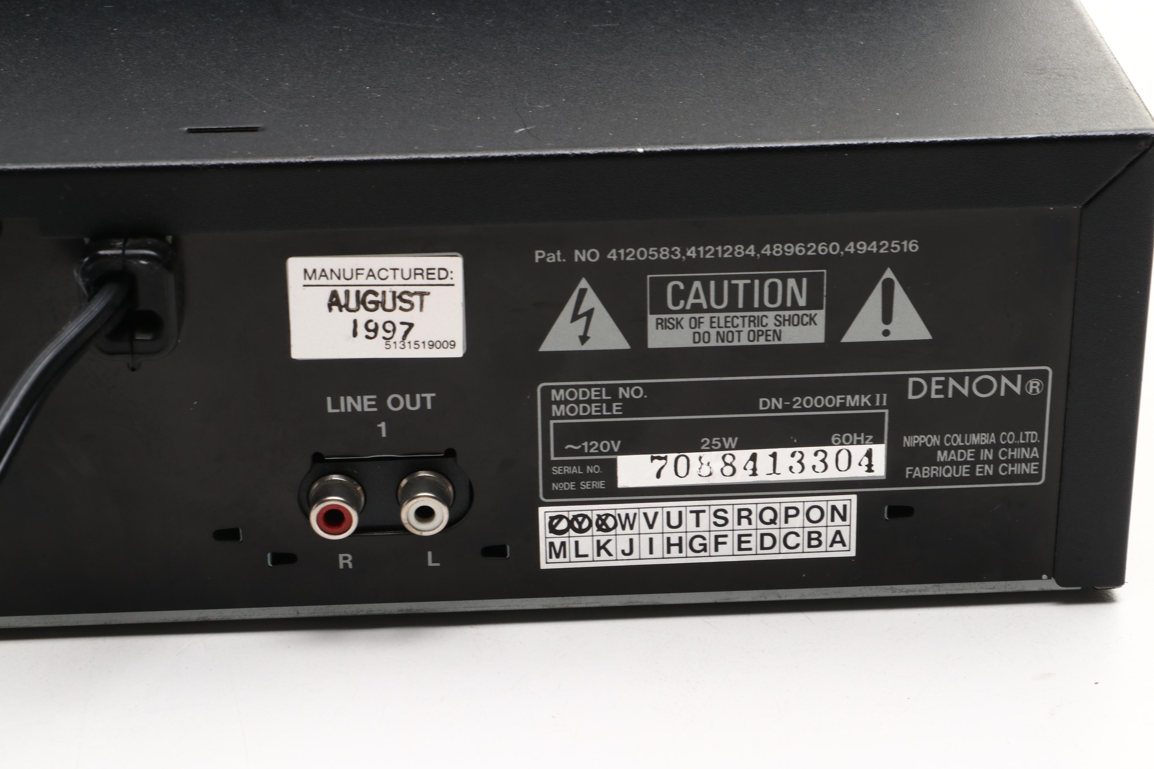 Denon DN-2000F MK II Remote Control DC Player, Late 20th Century