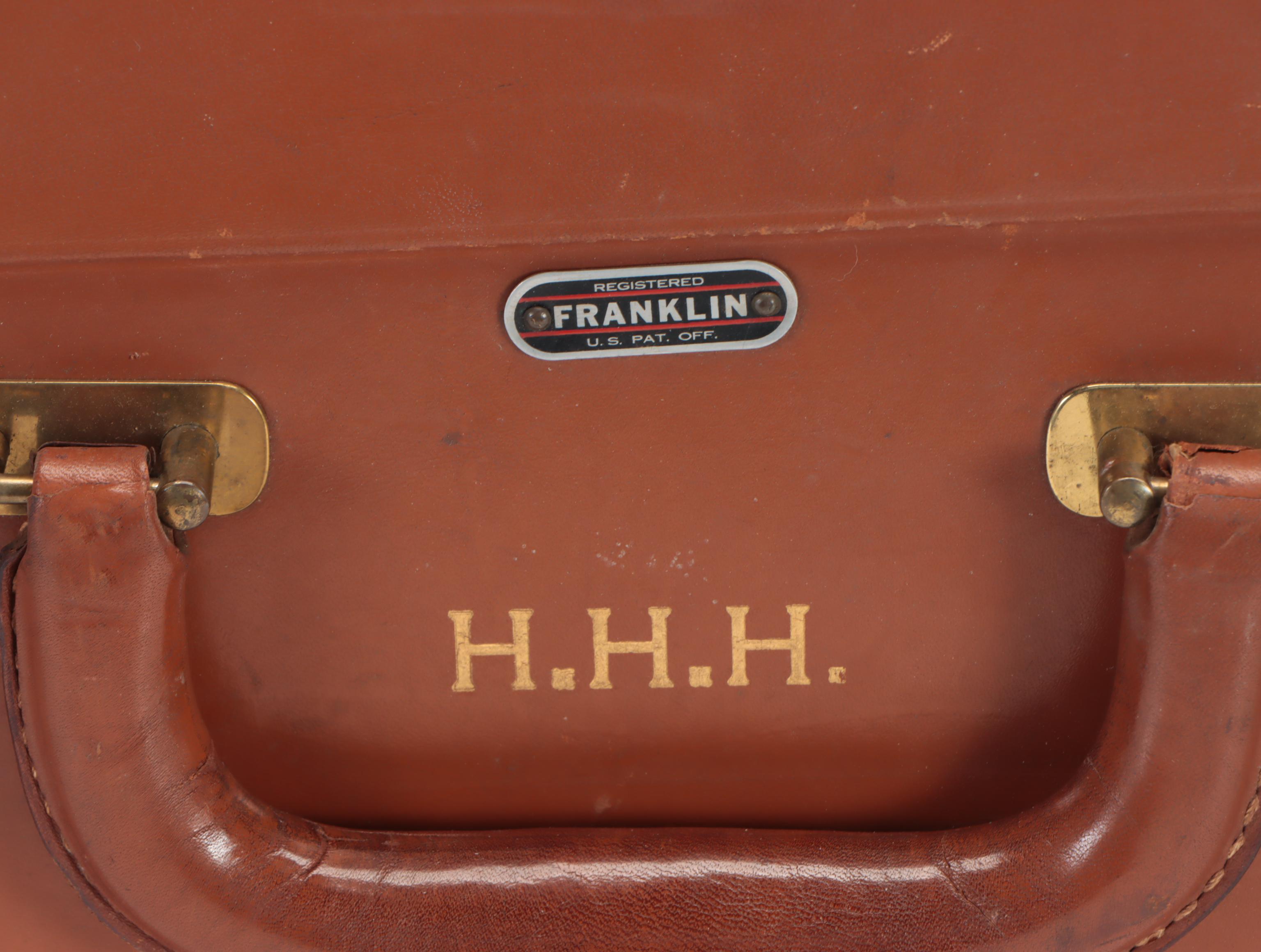 Franklin Hard Sided Garment Bag Suitcase, Mid-20th Century