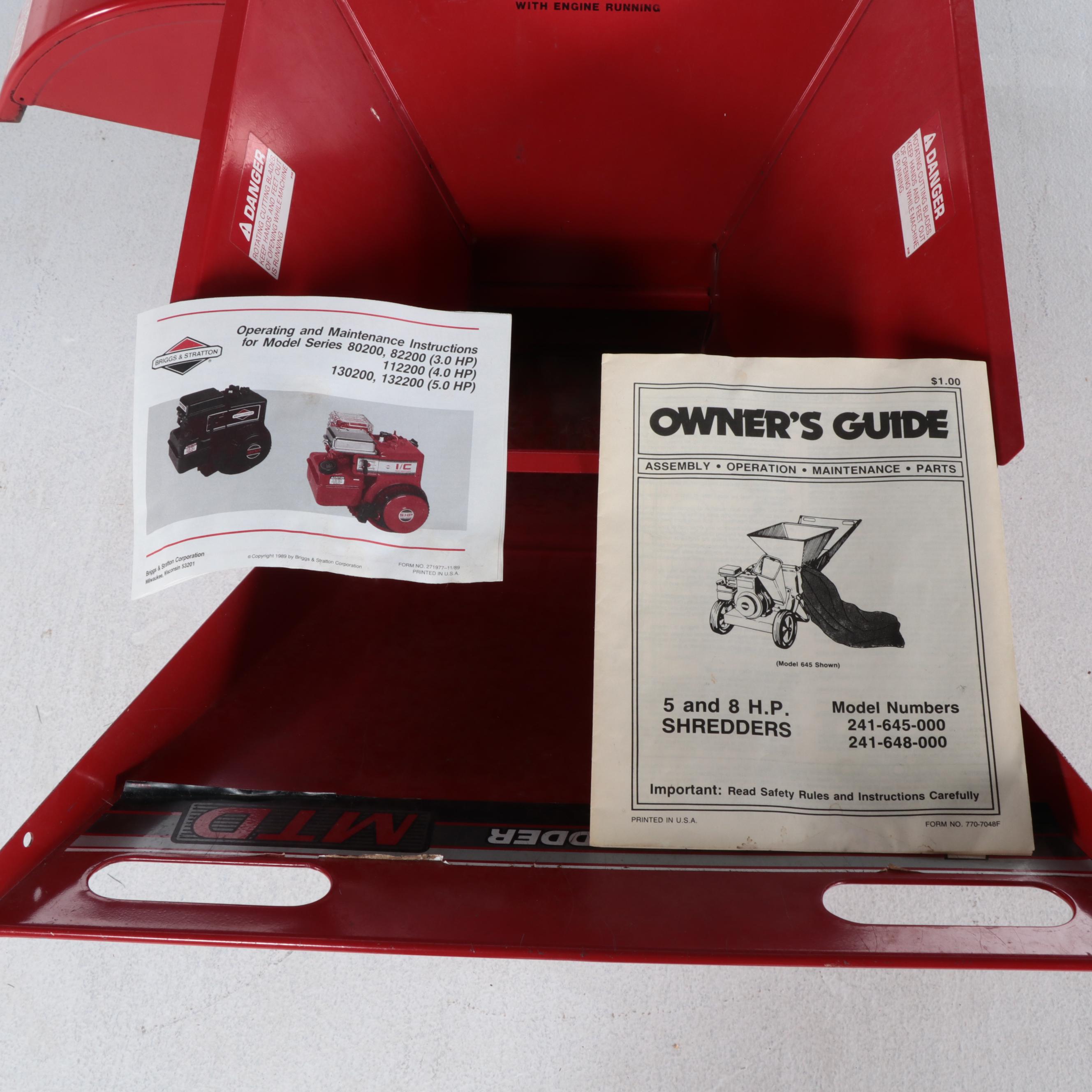 MTD 5HP Chipper/Shredder