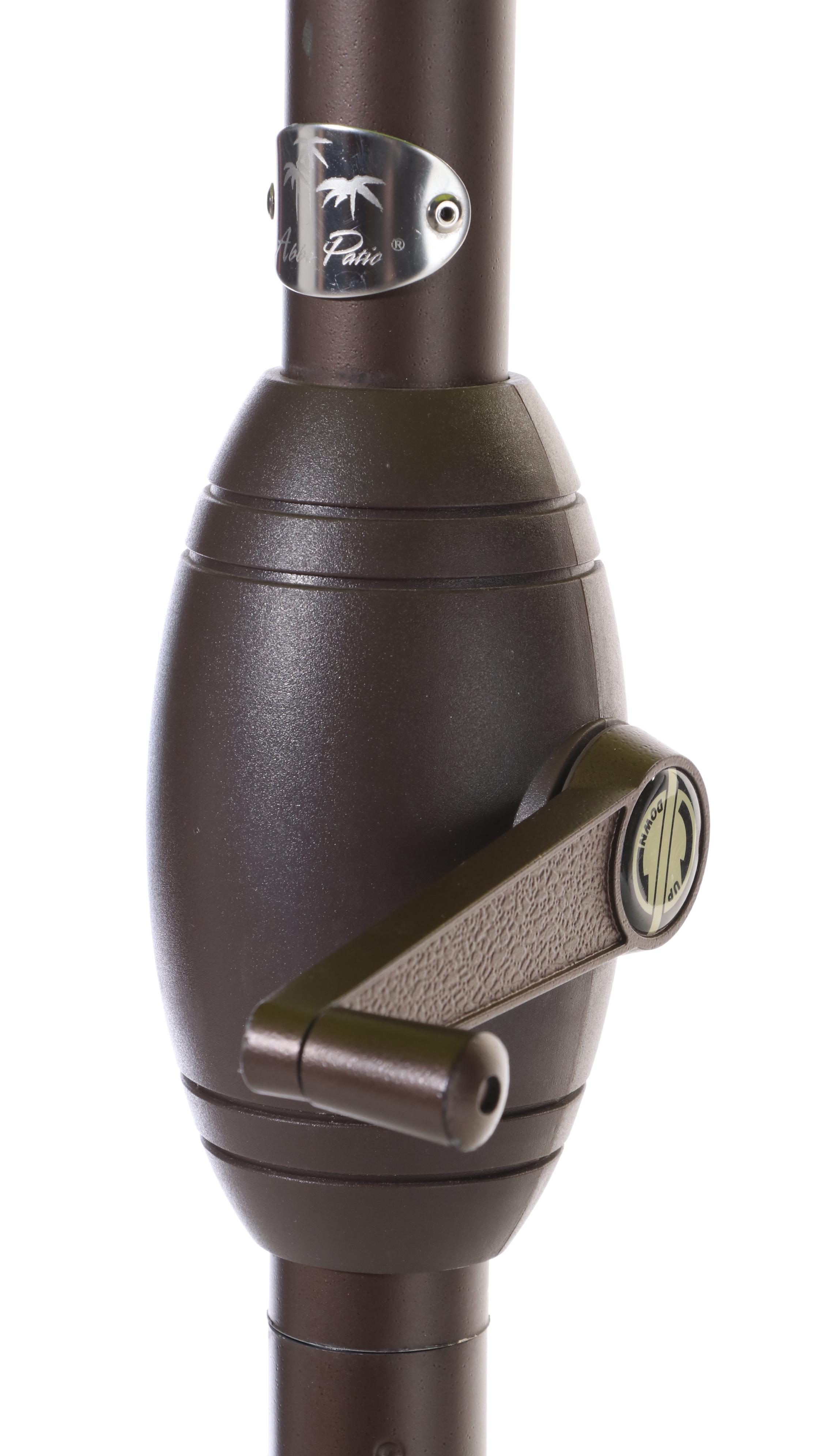 Five-Piece Painted Iron and Wire Mesh Patio Dining Set with Abba Patio Umbrella