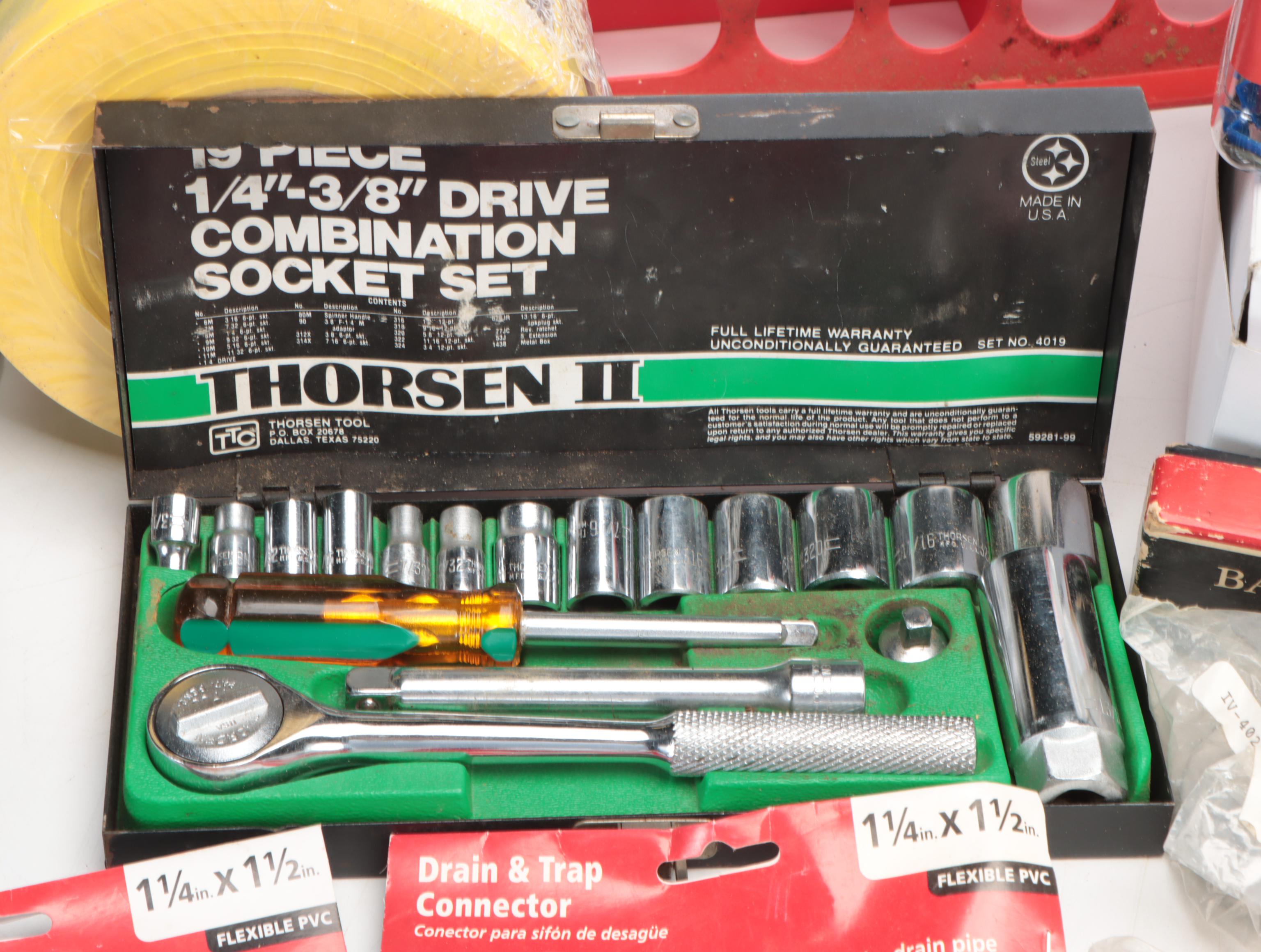 Socket Set, Leather Punches, Evercraft Interchangeable Screwdriver Set, Mores