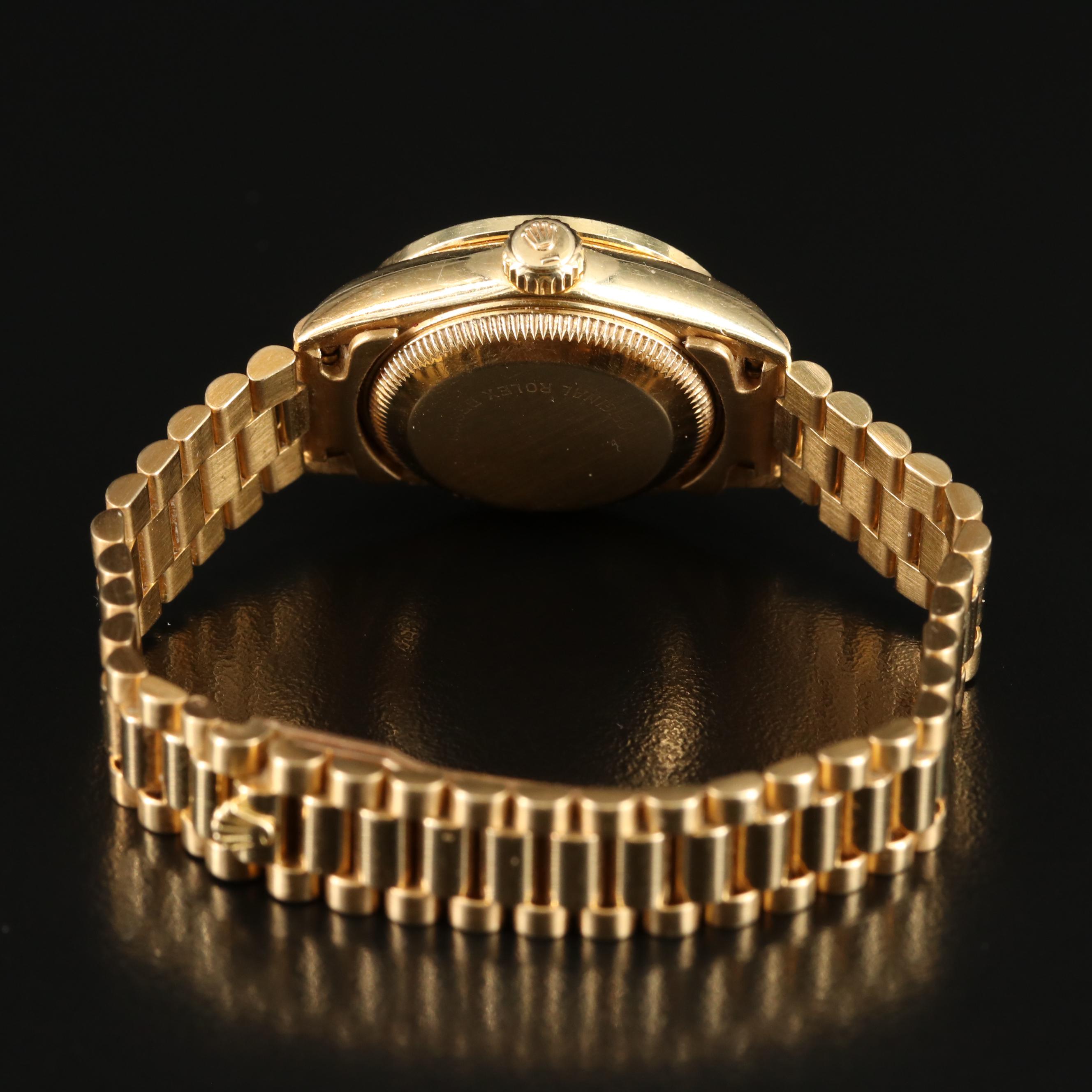 1986 18K Rolex Custom Diamond Datejust Watch