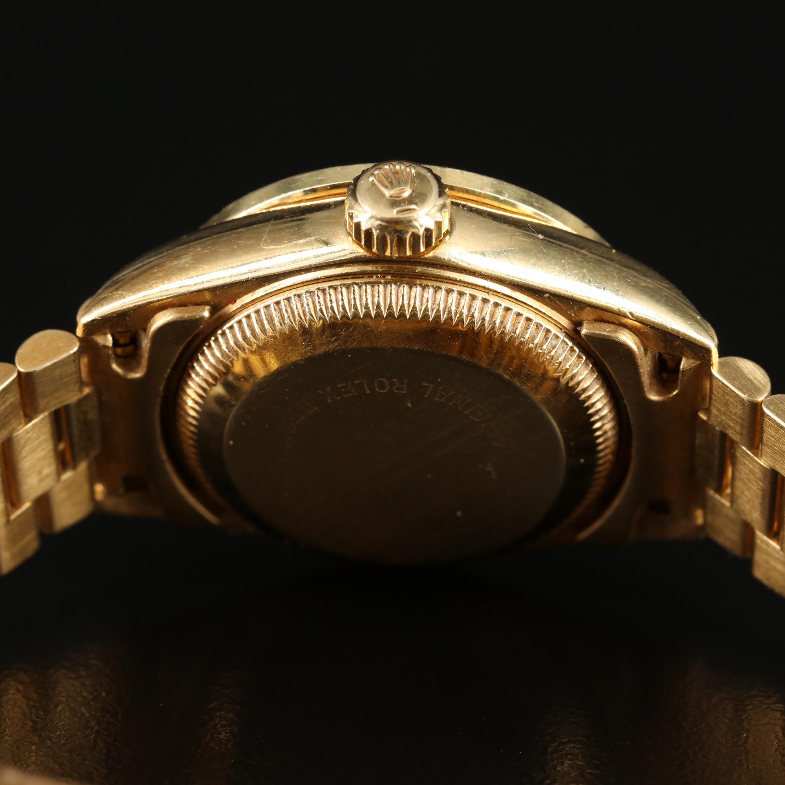 1986 18K Rolex Custom Diamond Datejust Watch