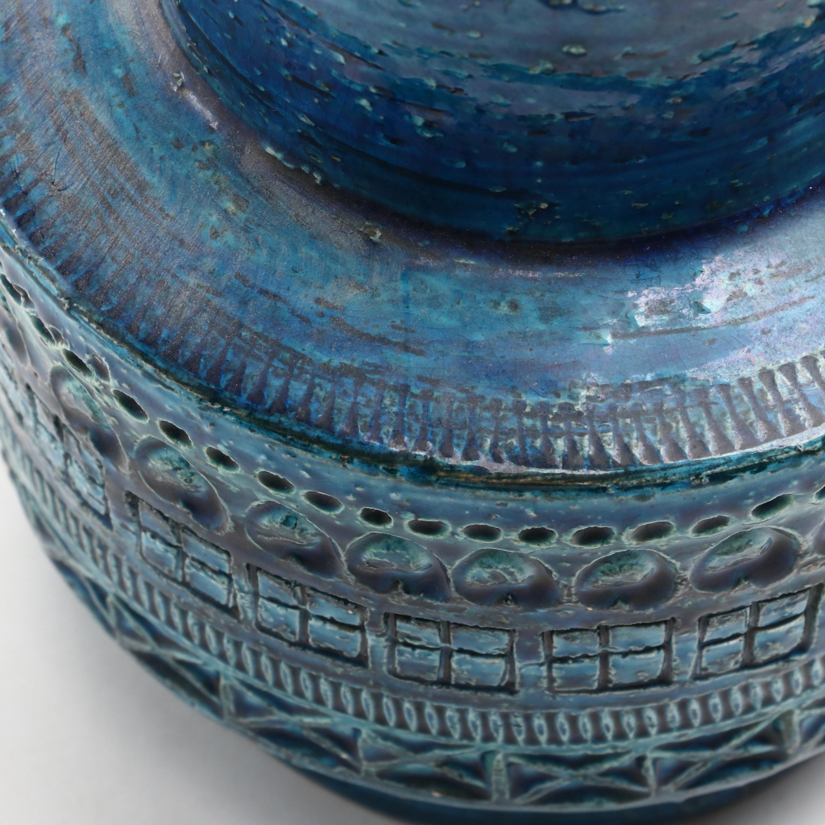 Aldo Londi for Bitossi "Rimini Blue" Ceramic Vase