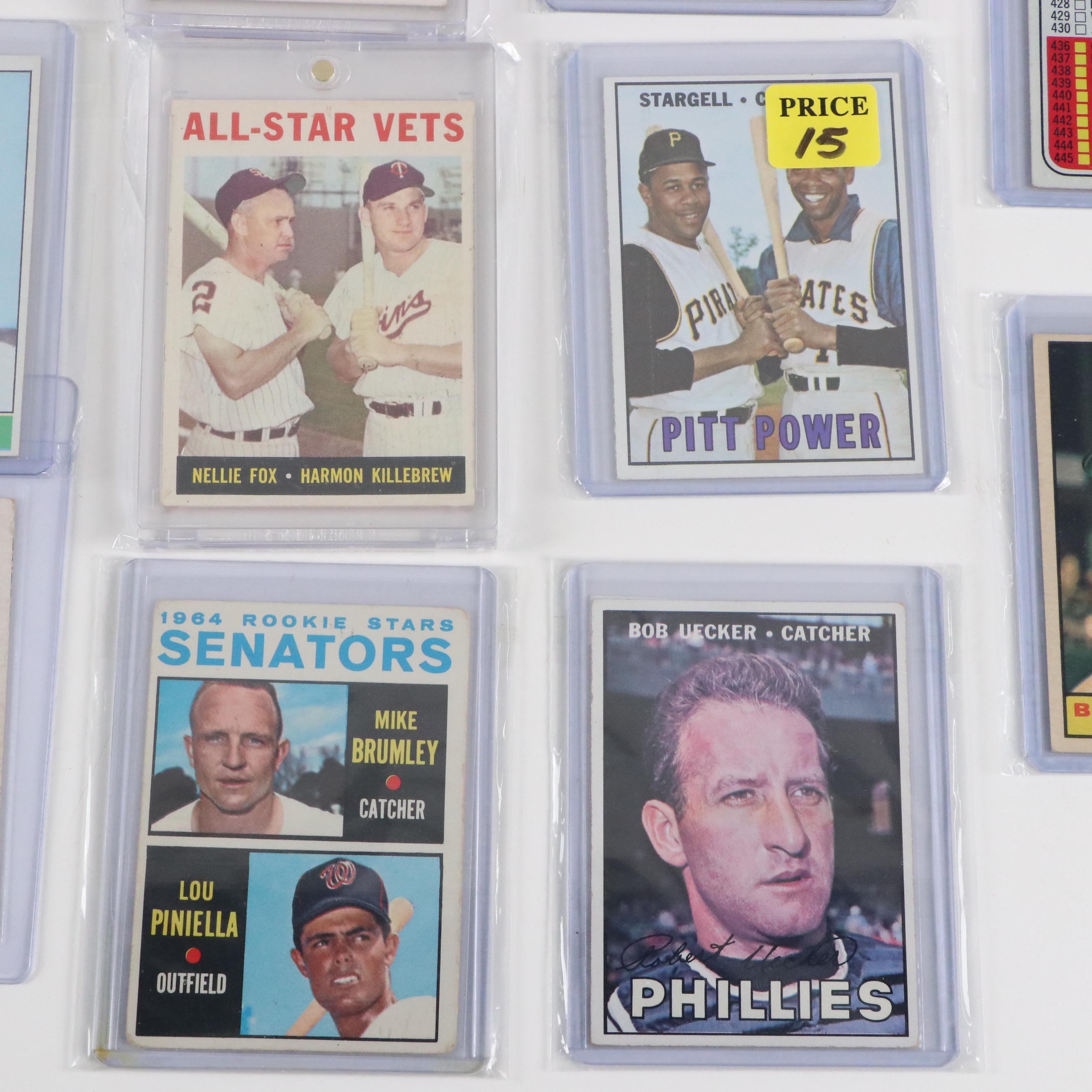 Topps and Bowman Baseball Cards Featuring Roberto Clemente and More, 1955-1980