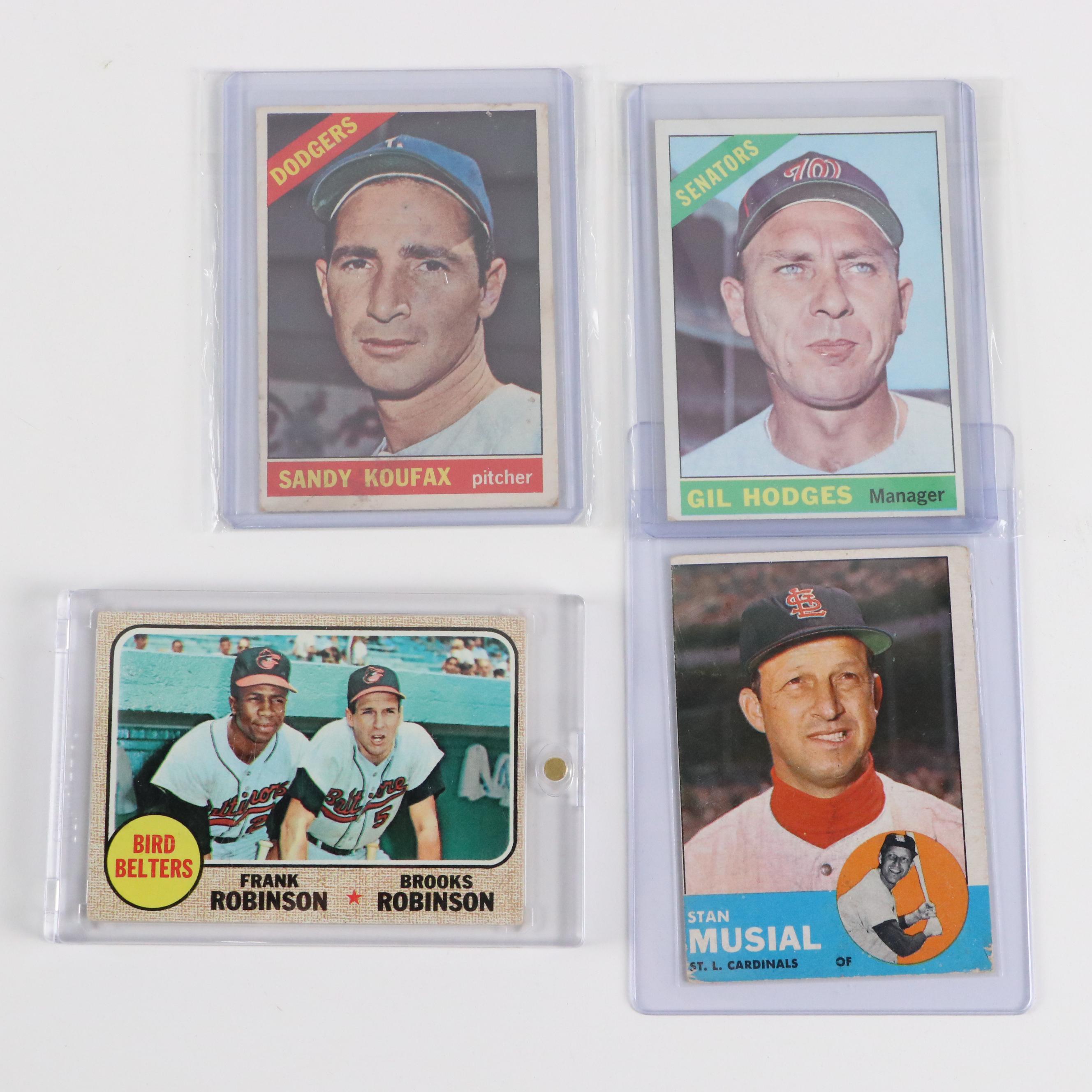 Topps and Bowman Baseball Cards Featuring Roberto Clemente and More, 1955-1980